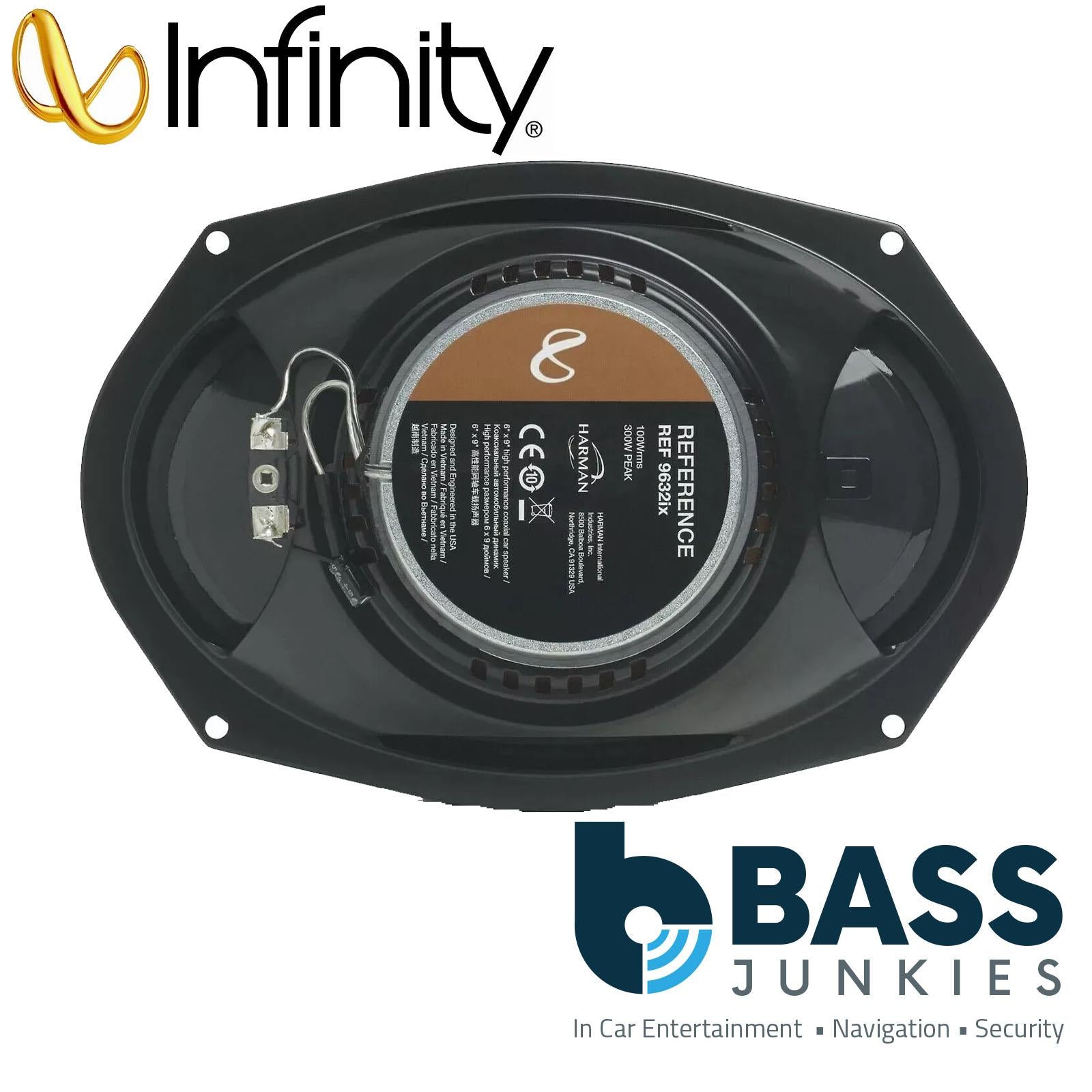 Infinity By Harman REF9632IX - 300 Watts 6"x9" 2-Way Car Shelf Speakers Pair