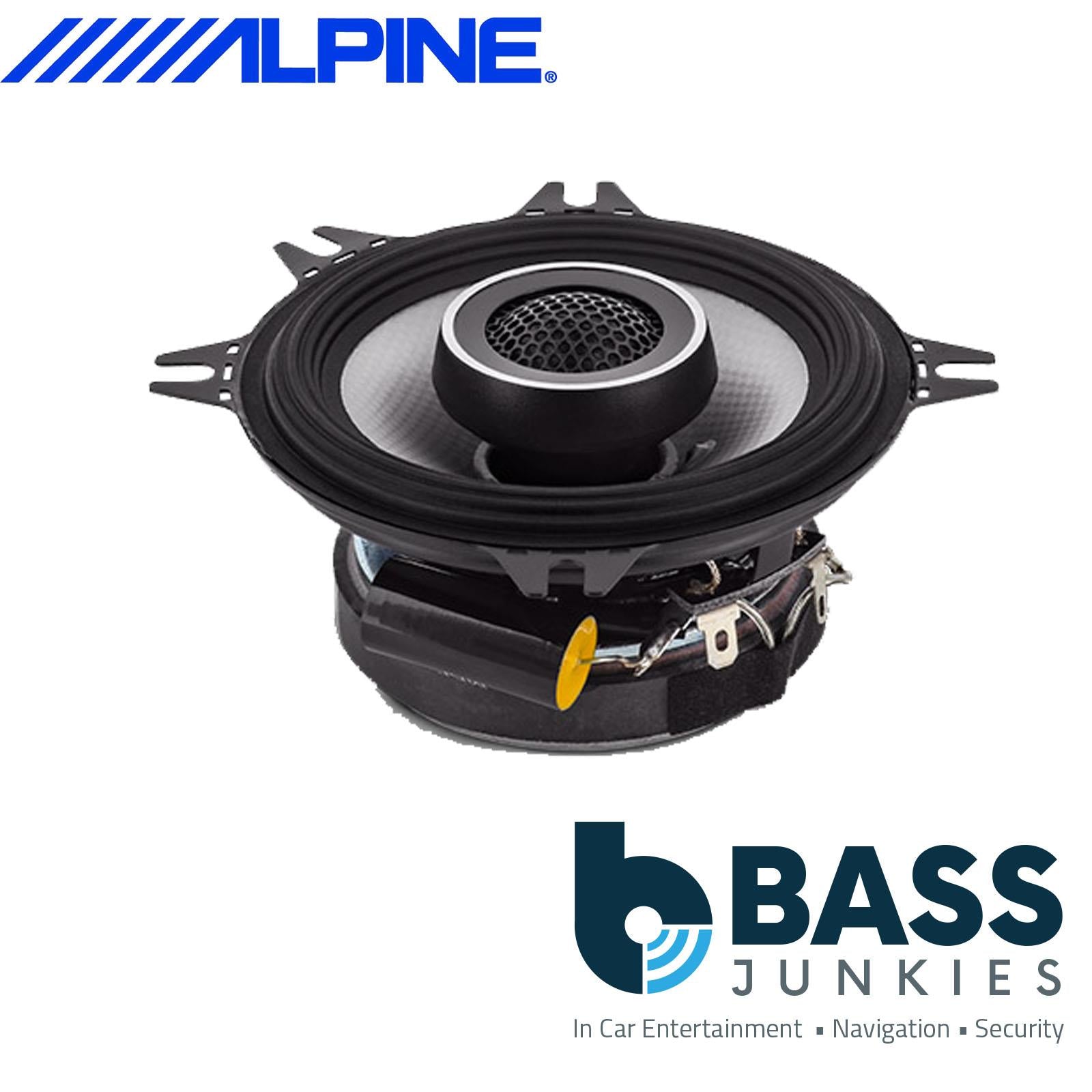 Alpine S-S40 S-Series 100mm/10cm/4" 2-Way Coaxial Car speakers (Per Pair Max 240|90 watts RMS) Fits Vauxhall Astra 2005-10 | Corsa 06-14