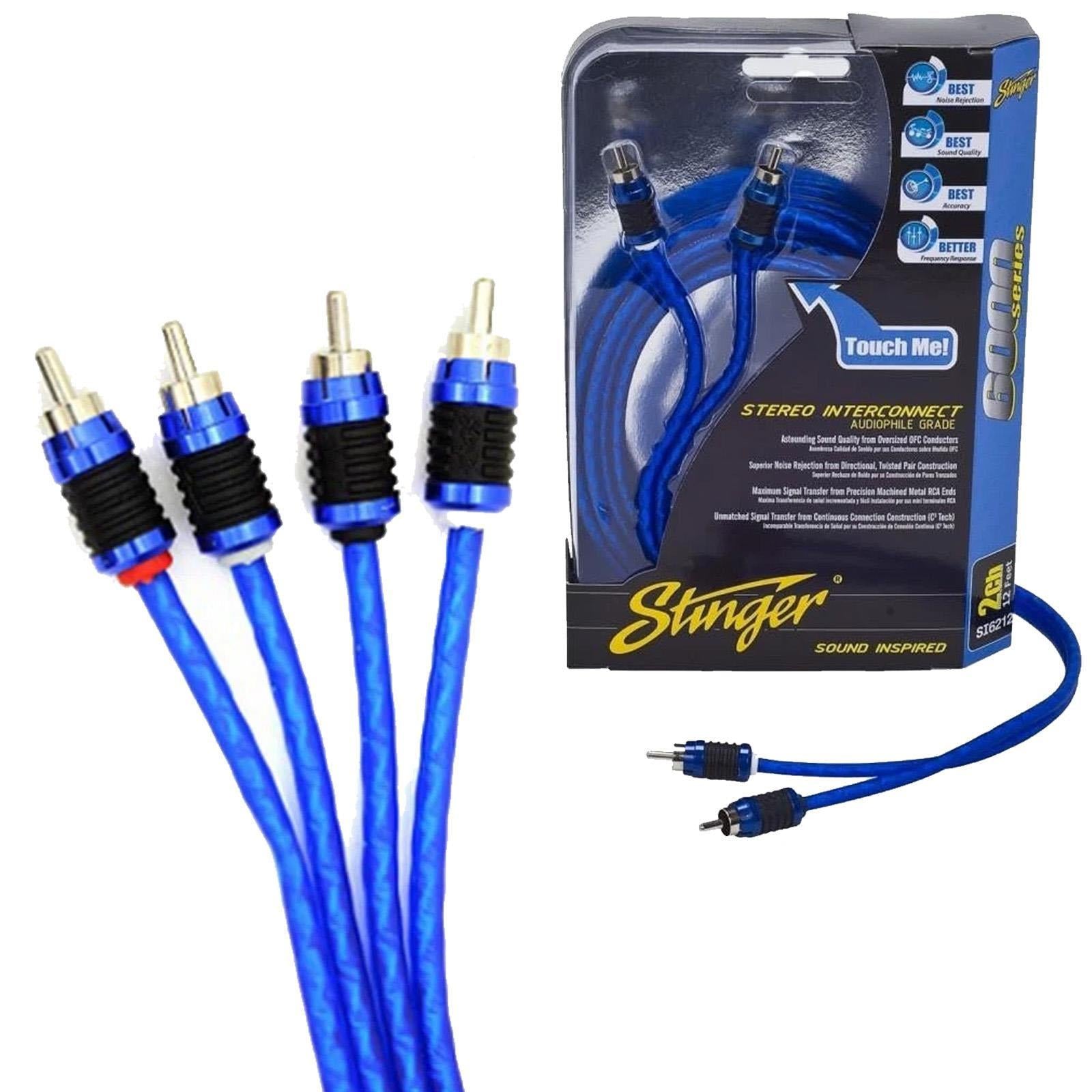 Stinger SI6217 6000 Series 5.18 Metre 17Ft Car Stereo Shielded Directional Twisted RCA Phono Cable