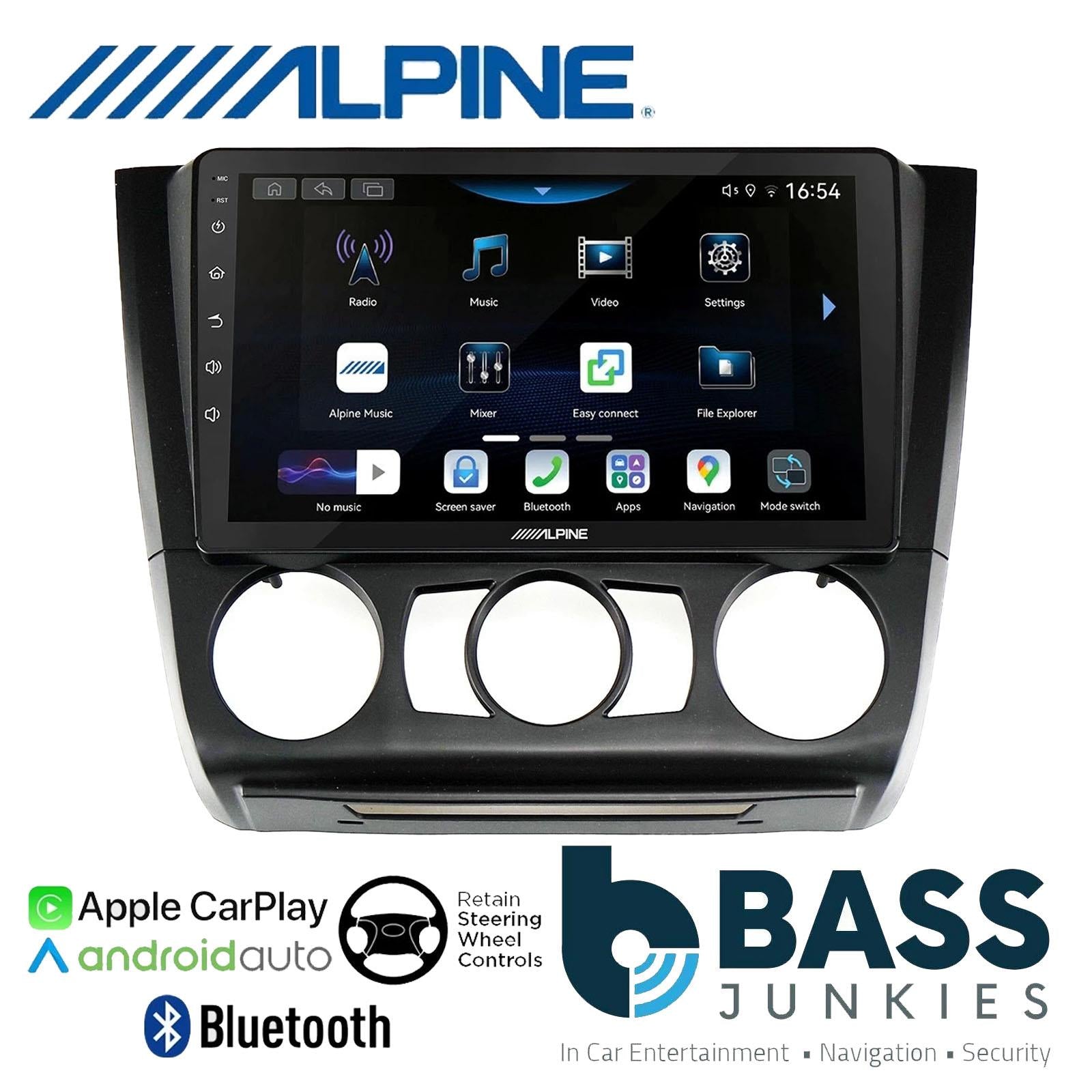 Alpine 9" CarPlay Android Car Stereo Kit For BMW 1 Series Manual AC 2008-2012