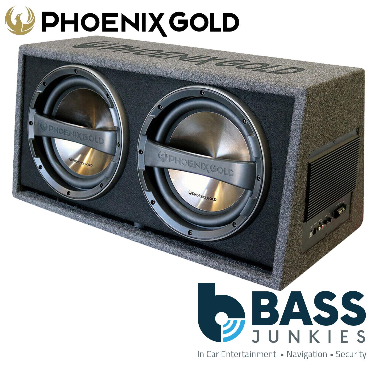 Phoenix Gold Z212AB - Z Series Dual 12" Inch Subwoofer 640 Watts Active Amplified Car Enclosure Box