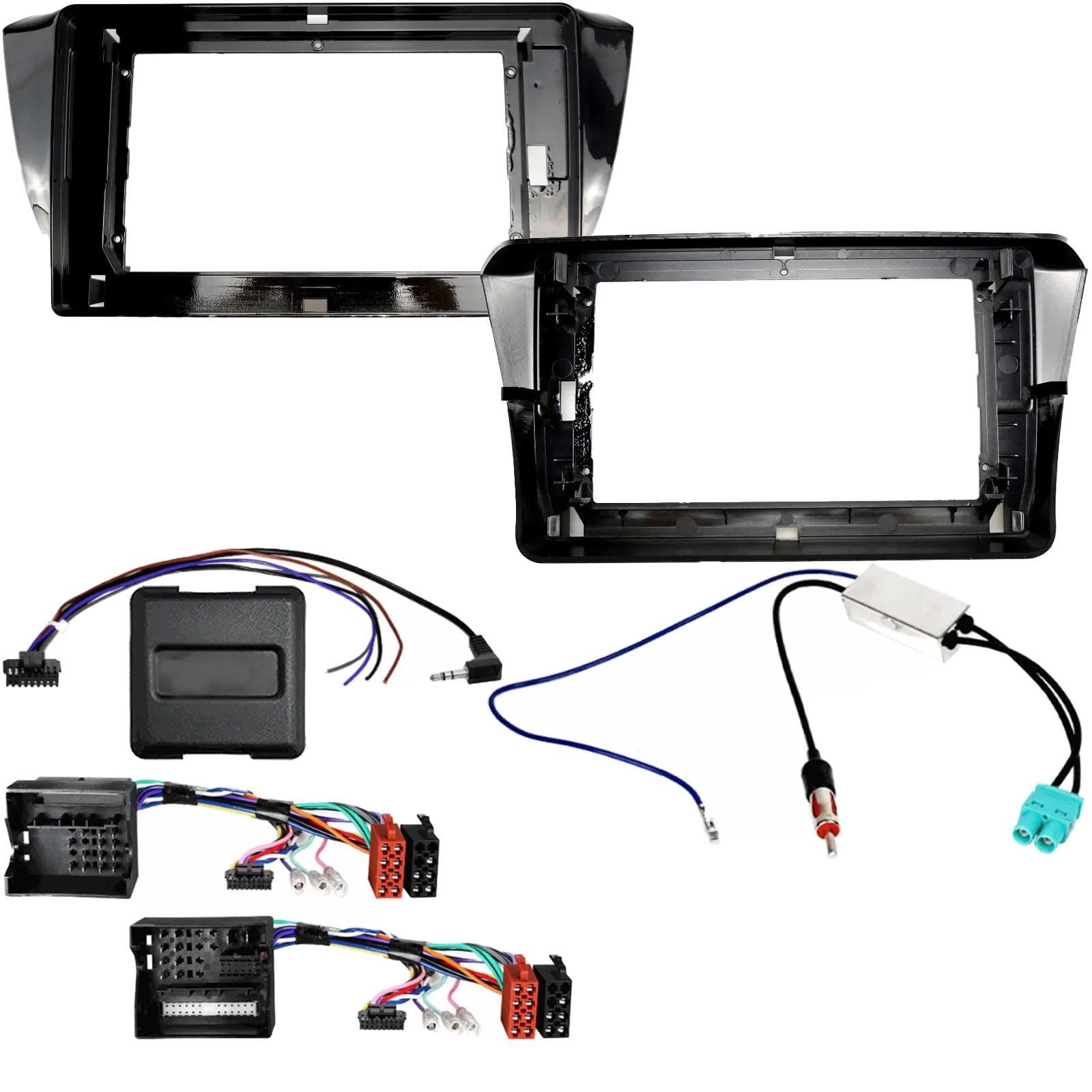 For Skoda Superb Black 2016 On Fascia Panel Interface For 9" Android Car Radio