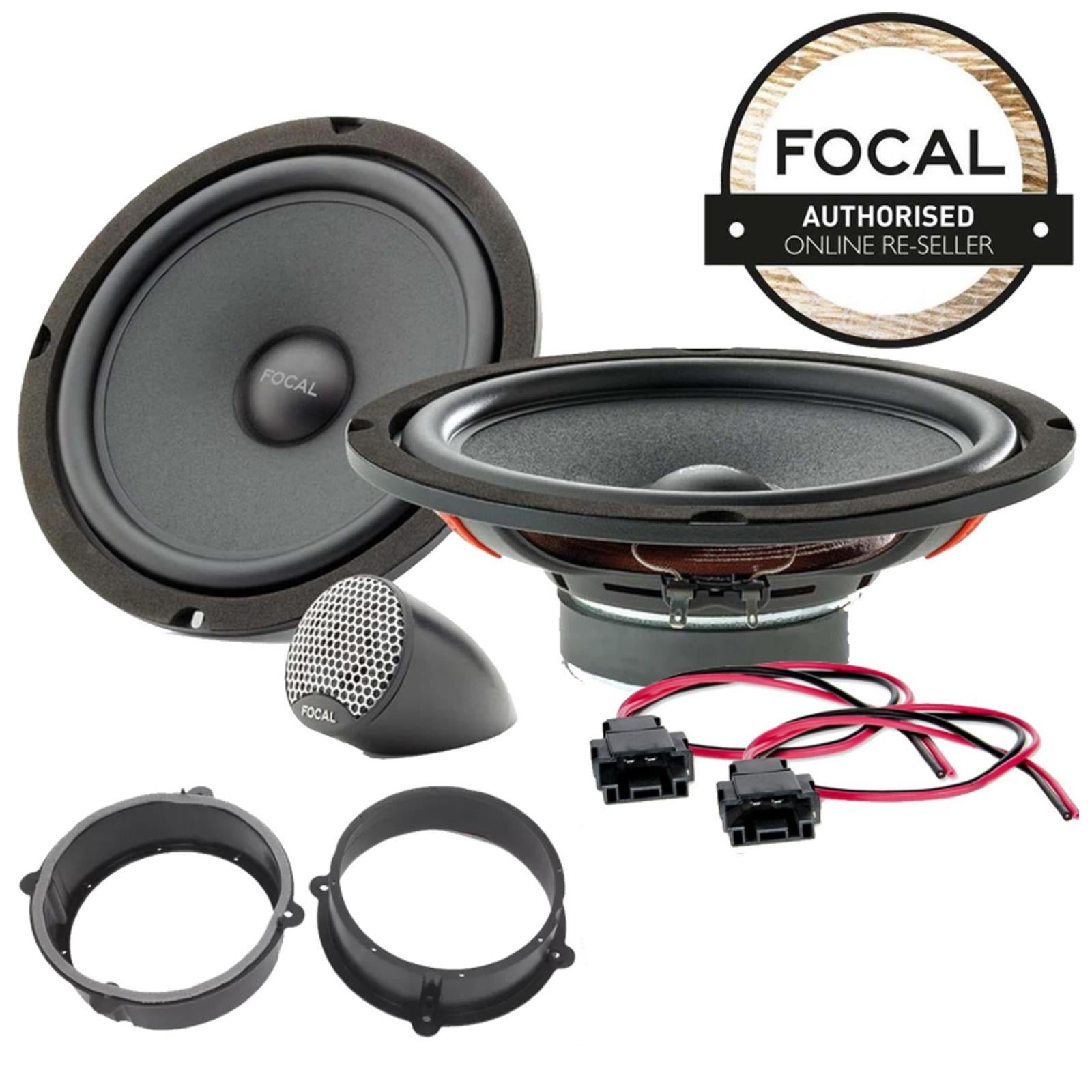 Audi TT 2007-2014 Focal ISU200 8" 20cm 320 Watts Car Front Door Component Speakers & Fitting Kit