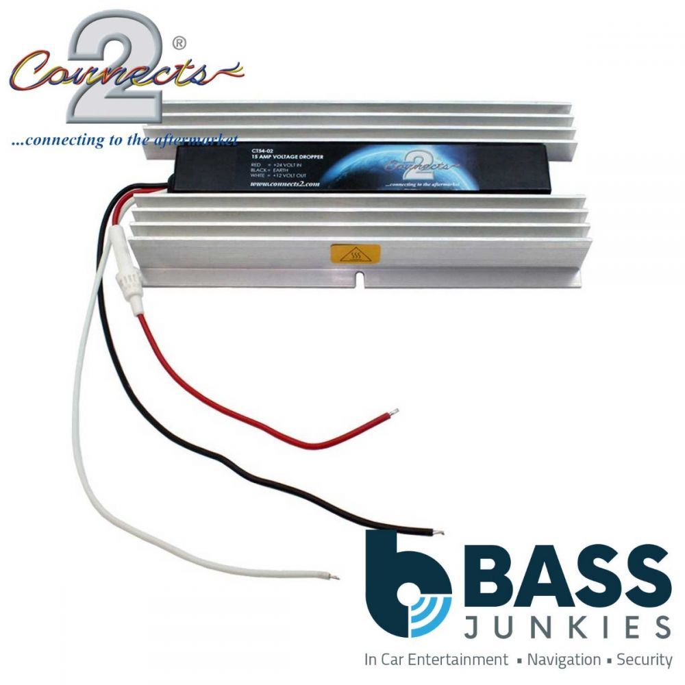 Connects2 CT54-02 - 15 AMP 24V to 12V Voltage Dropper for Commercial Trucks Tractor HGV JCB