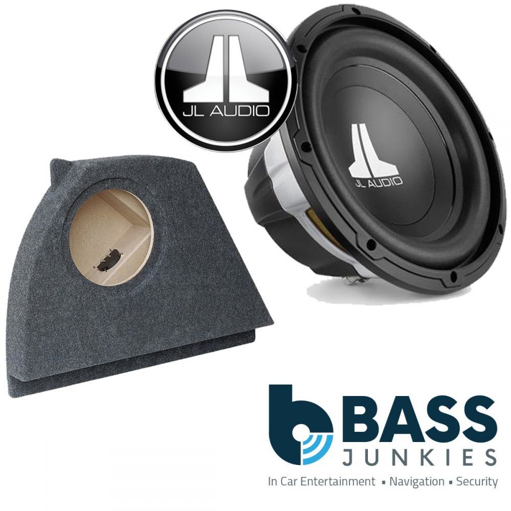 Ford Focus MK1 1998-2005 JL Audio 10W0V3-4 - 10" Inch 300 Watts Car Subwoofer Custom Bass Box Kit