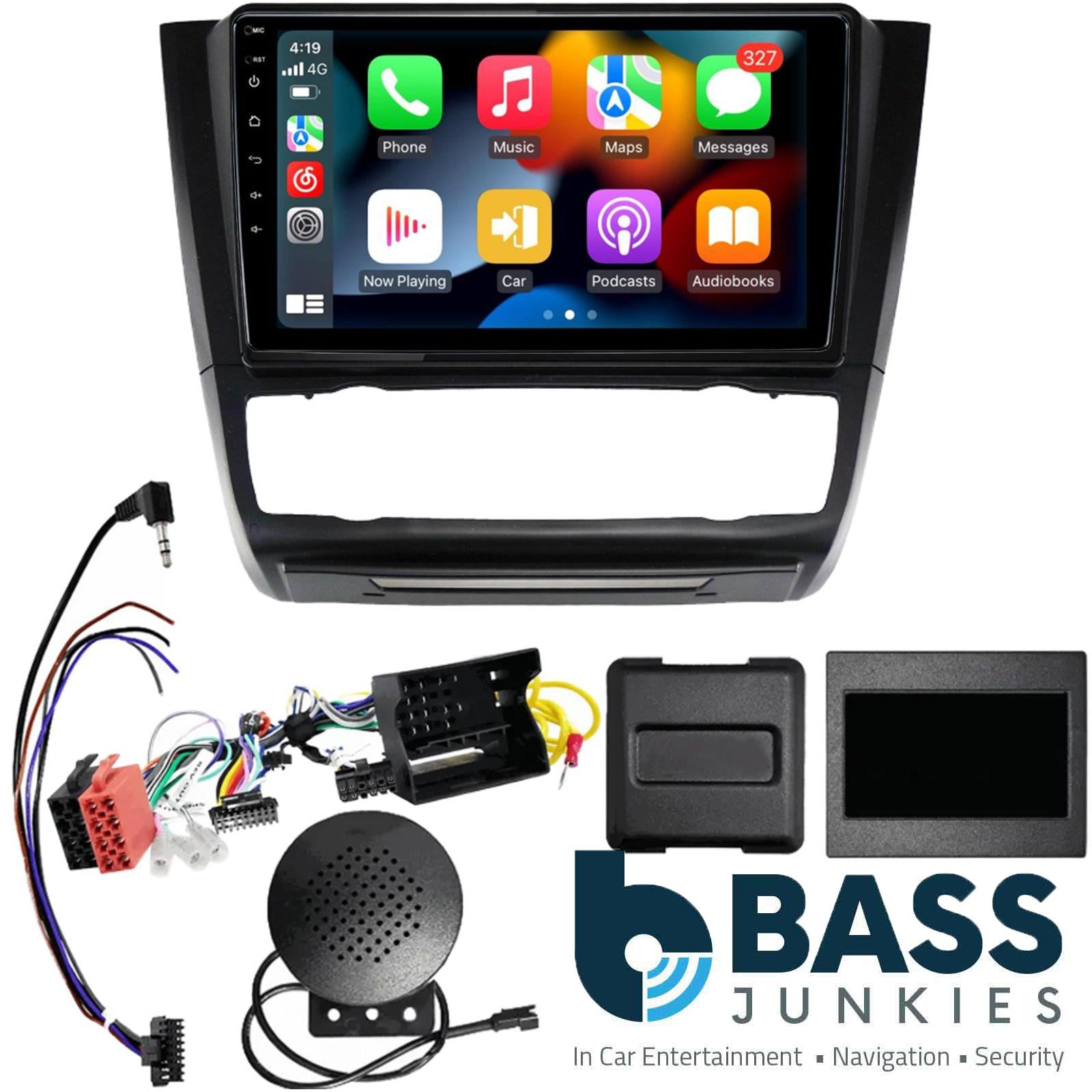UPGRADED 9" CarPlay Android Car Radio Kit For BMW 1 Series 2008-2012 with Auto AC