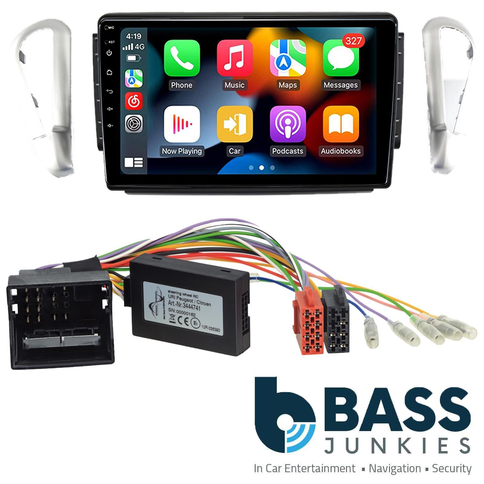 UPGRADED 9" CarPlay Android Car Stereo Fitting Kit For Peugeot 2008 2014 Onwards