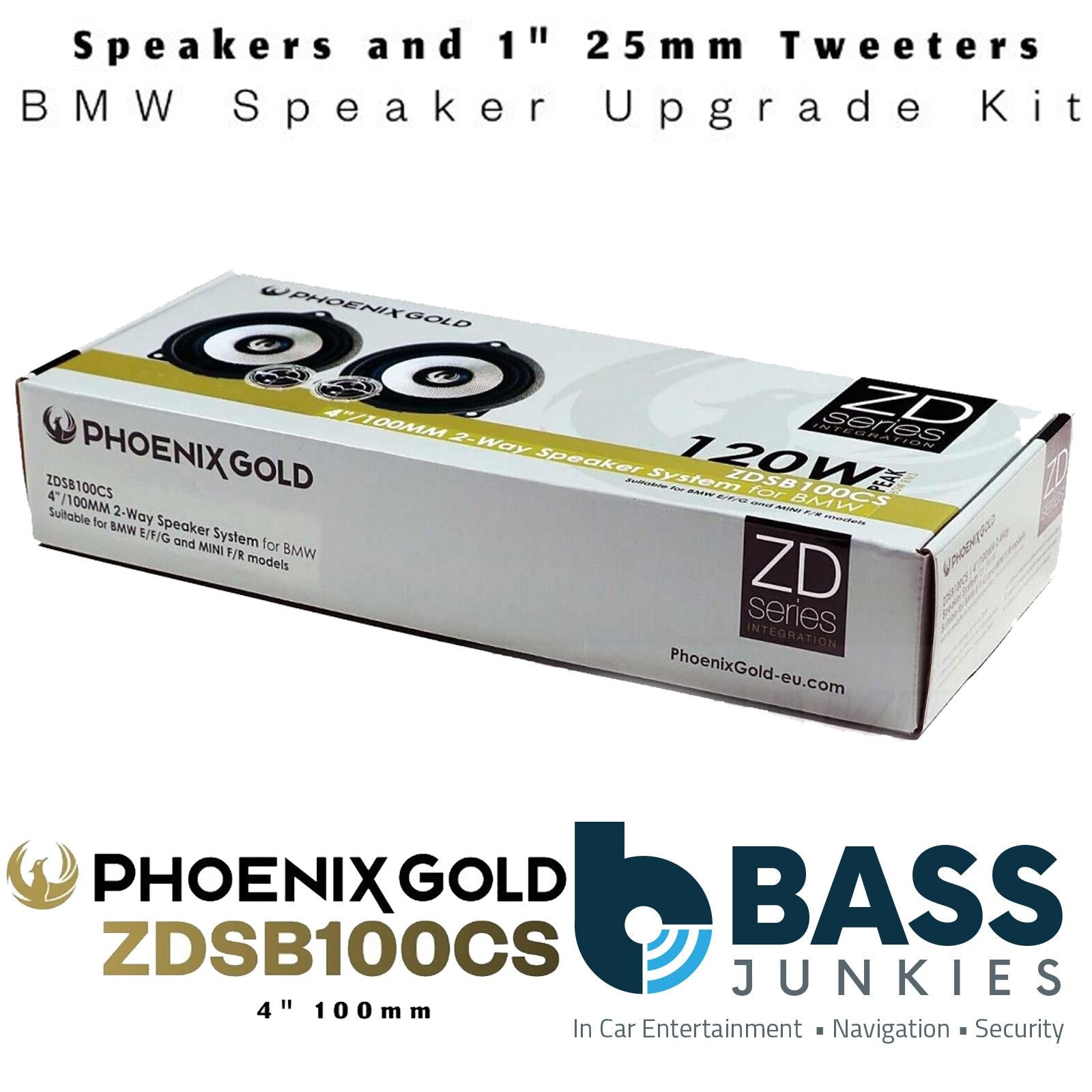 Phoenix Gold - BMW X1 F48/F49 2010 On Front Door Car Speaker Upgrade Kit Pair