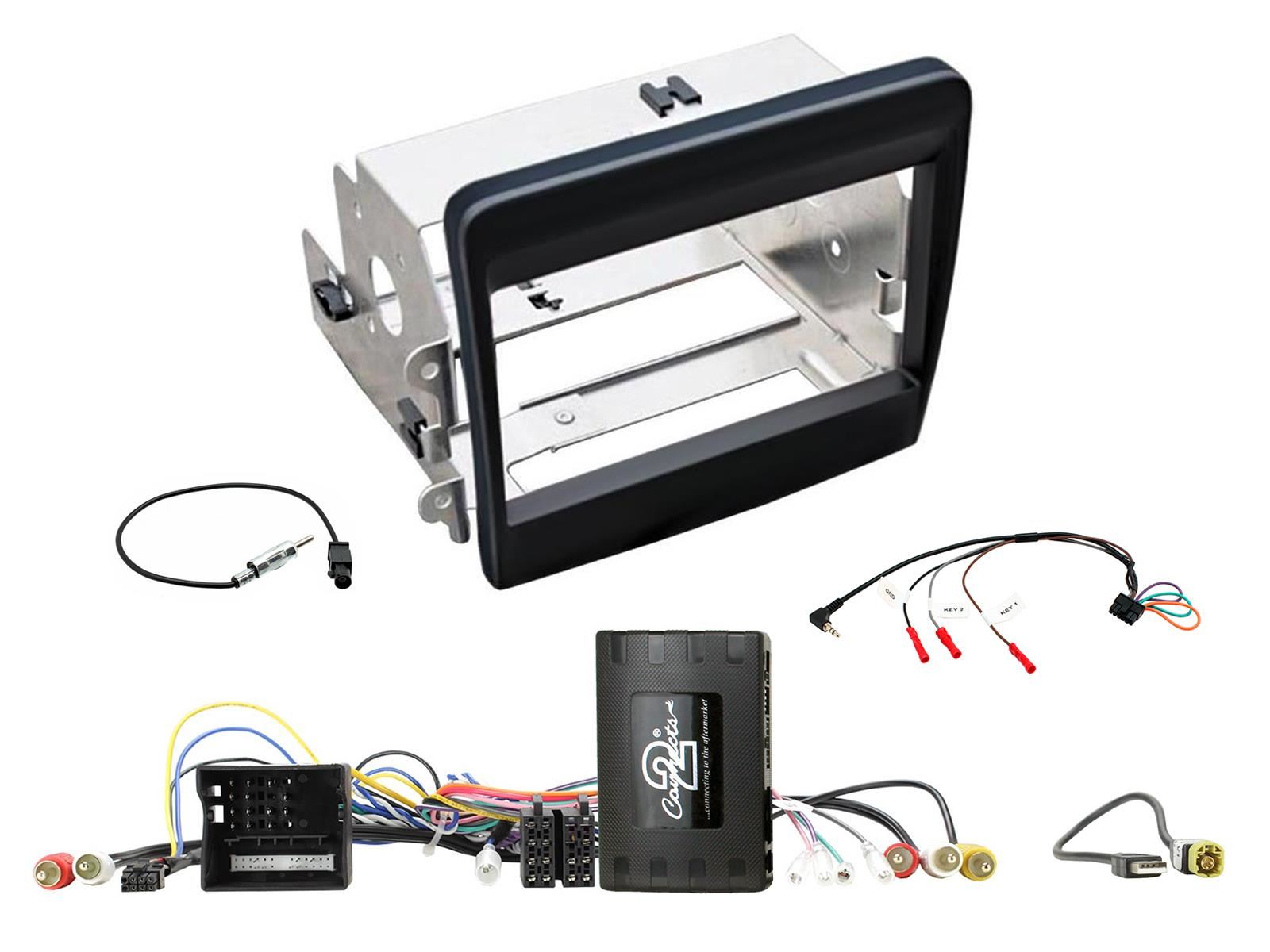 SONY DAB+ Apple | Android Double Din Stereo Fitting Kit + Steering Wheel Stalk Controls to fit Porsche 911 2011-16