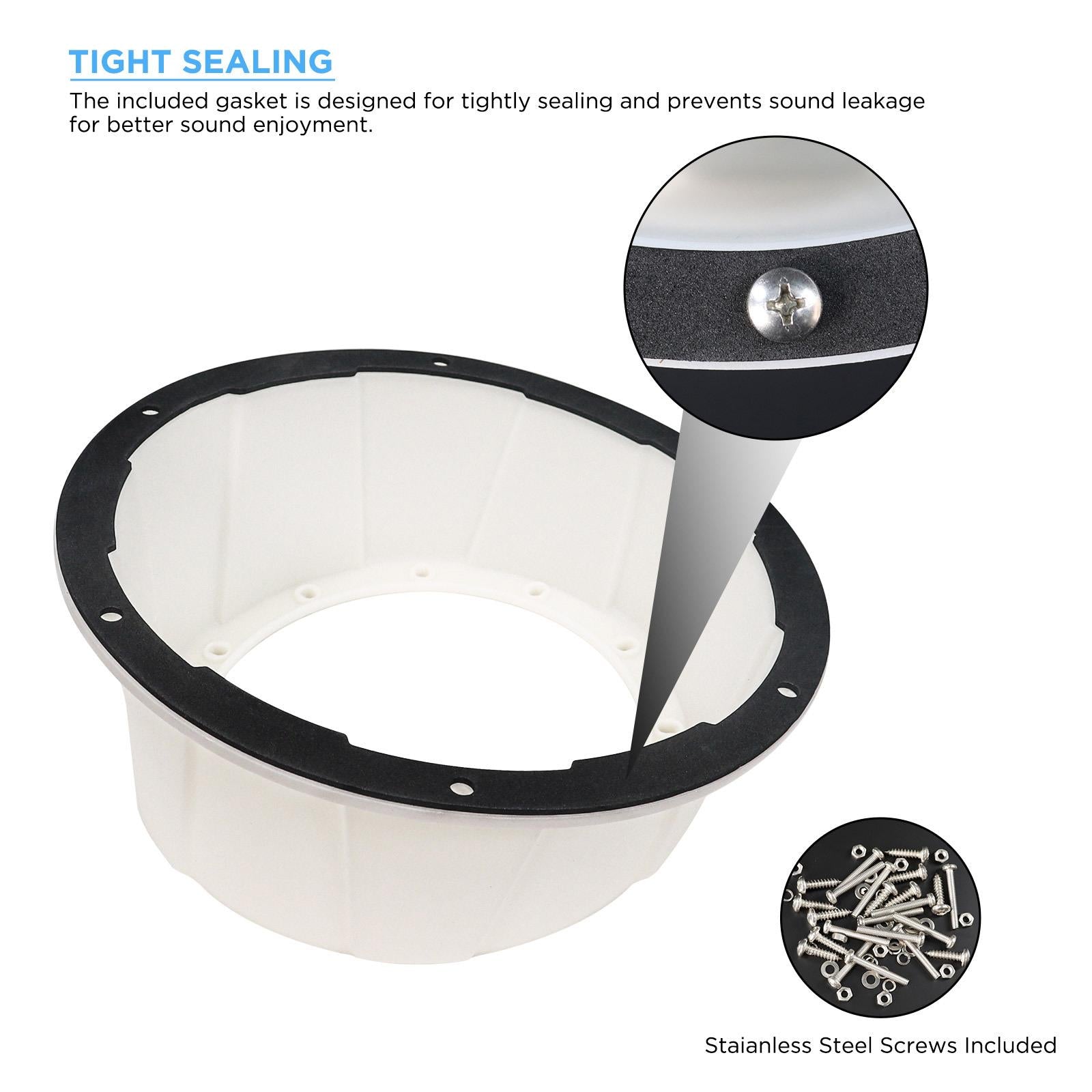 Recoil USP8-W - 8" 20cm White Surface Mount Van Truck Boat Car Speaker Pods