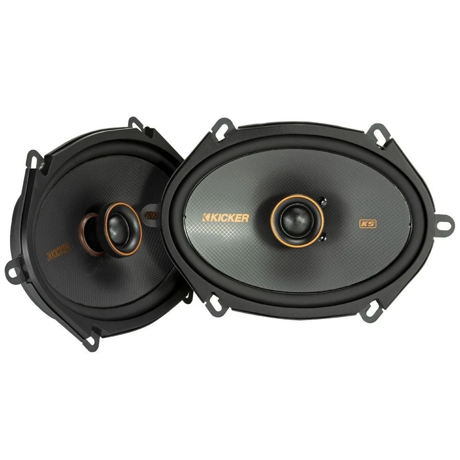 Kicker 51KSC6804 - KS Series 6x8" 150W Car Door Coaxial Car Speakers Pair