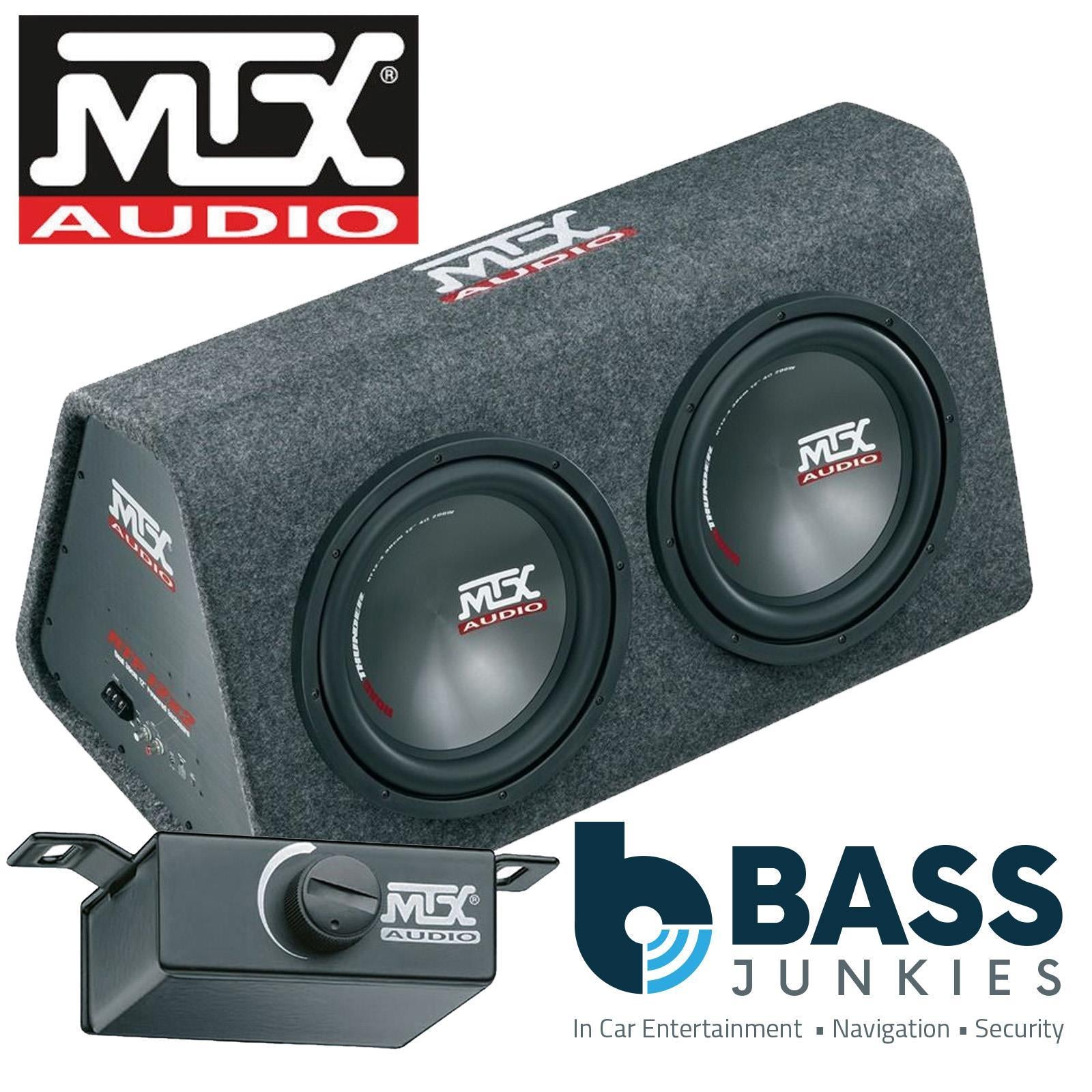 MTX RTP8X2 - 720 Watts Road Thunder Dual 8" Amplified Car Bass Box Enclosure