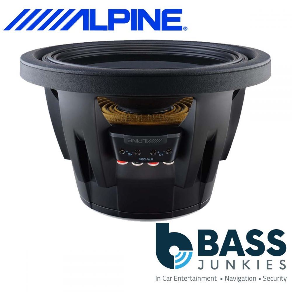 Alpine R-Series R-W12D4 12" 30cm 2250 Watts Dual 4 Ohm Voice Coil Car Sub Subwoofer