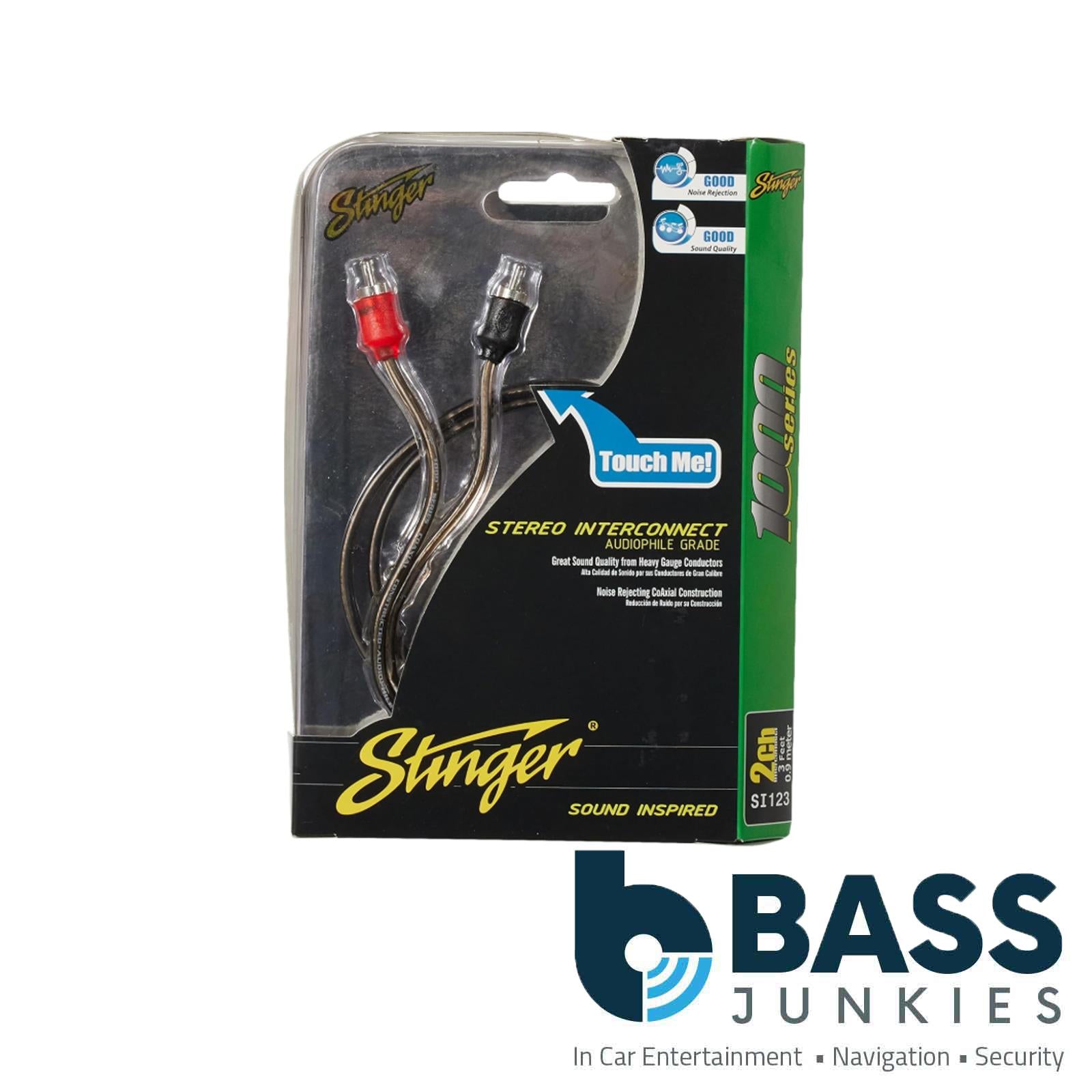 Stinger SI123 - 1000 Series 0.9 Metre 3Ft 2 Channel Car Stereo Amp RCA Phono Cable