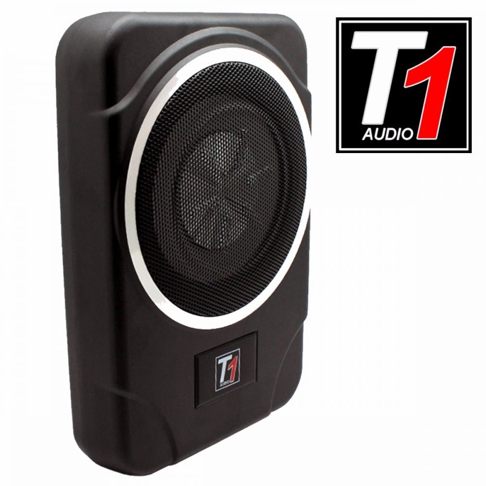 T1 Audio T1-20ACT - 900 Watts 8" 20cm Amplified Active Underseat Flat Slimline Car Sub Subwoofer