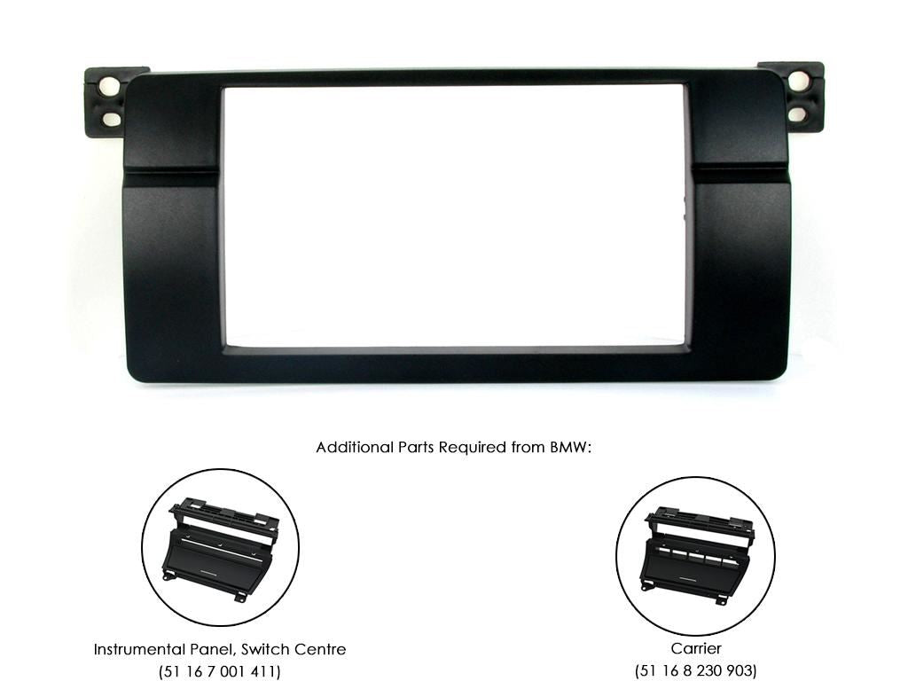Connects 2 CTKBM03 - BMW 3 Series E46 1998 - 2005 Double Din Facia & Steering wheel Interface Fitting Installation Kit (Center Display)