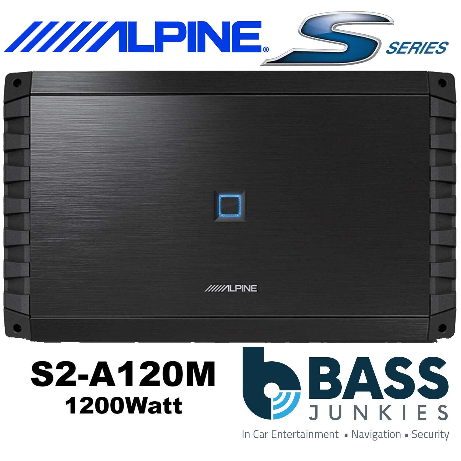 Alpine S2-A120M - 1200 Watts RMS Mono Block Class D Car Subwoofer Bass Amp