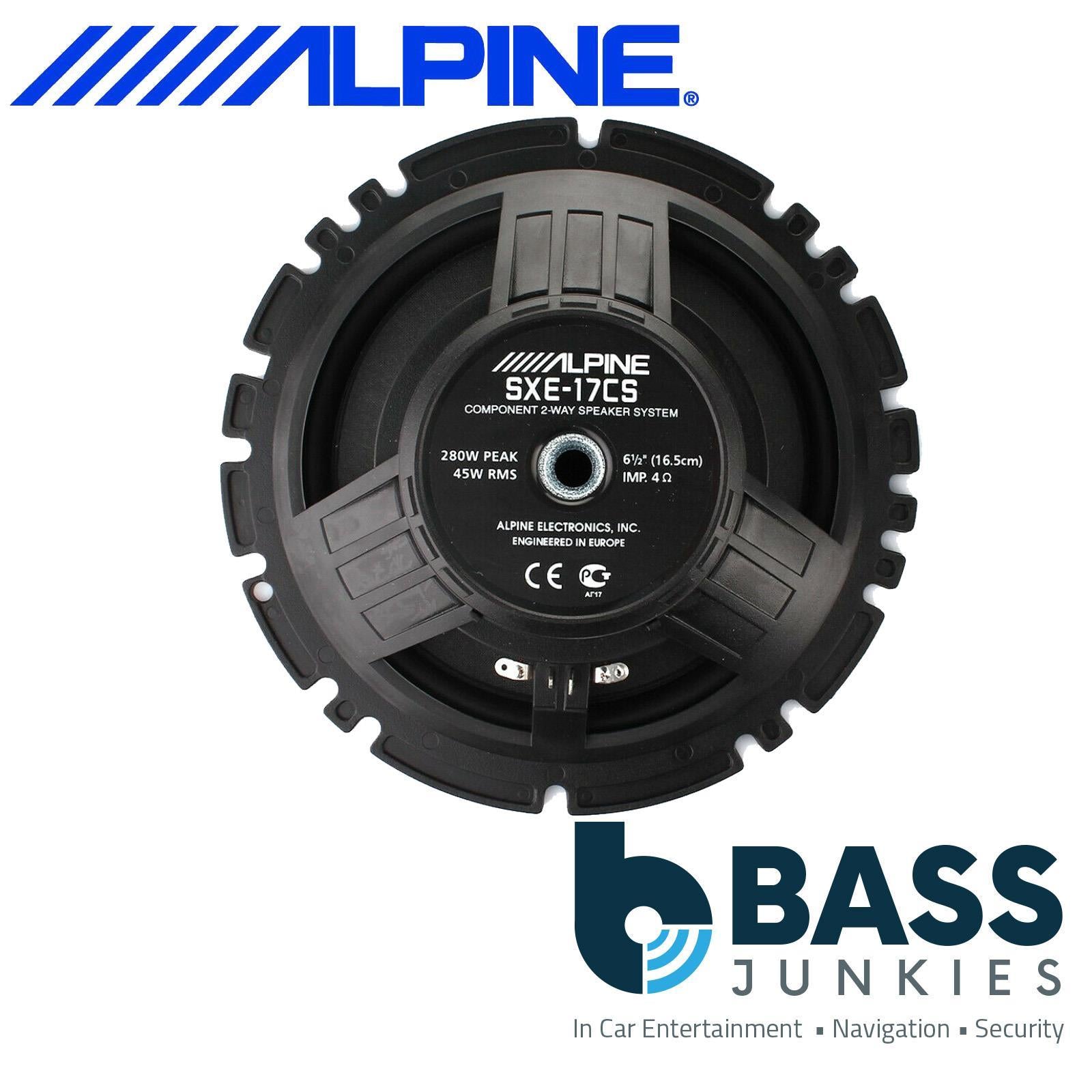 Alpine SXE-17CS - 17CM 6.5" 560 Watts 2 Way Component Kit Door Car Speakers Pair