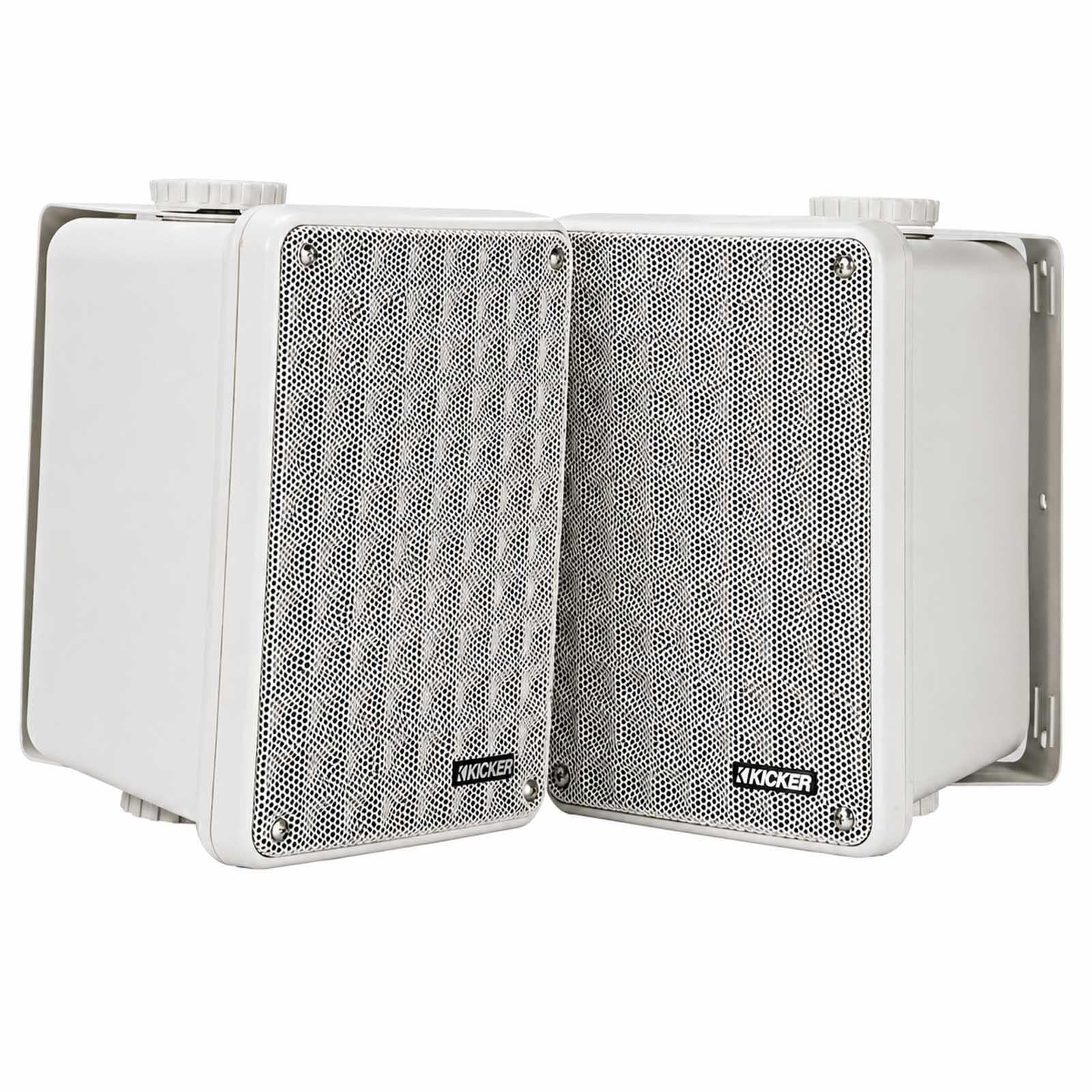 Kicker 46KB6G - 6.5" 300 Watts 2-Way Indoor Outdoor Speakers Grey Pair