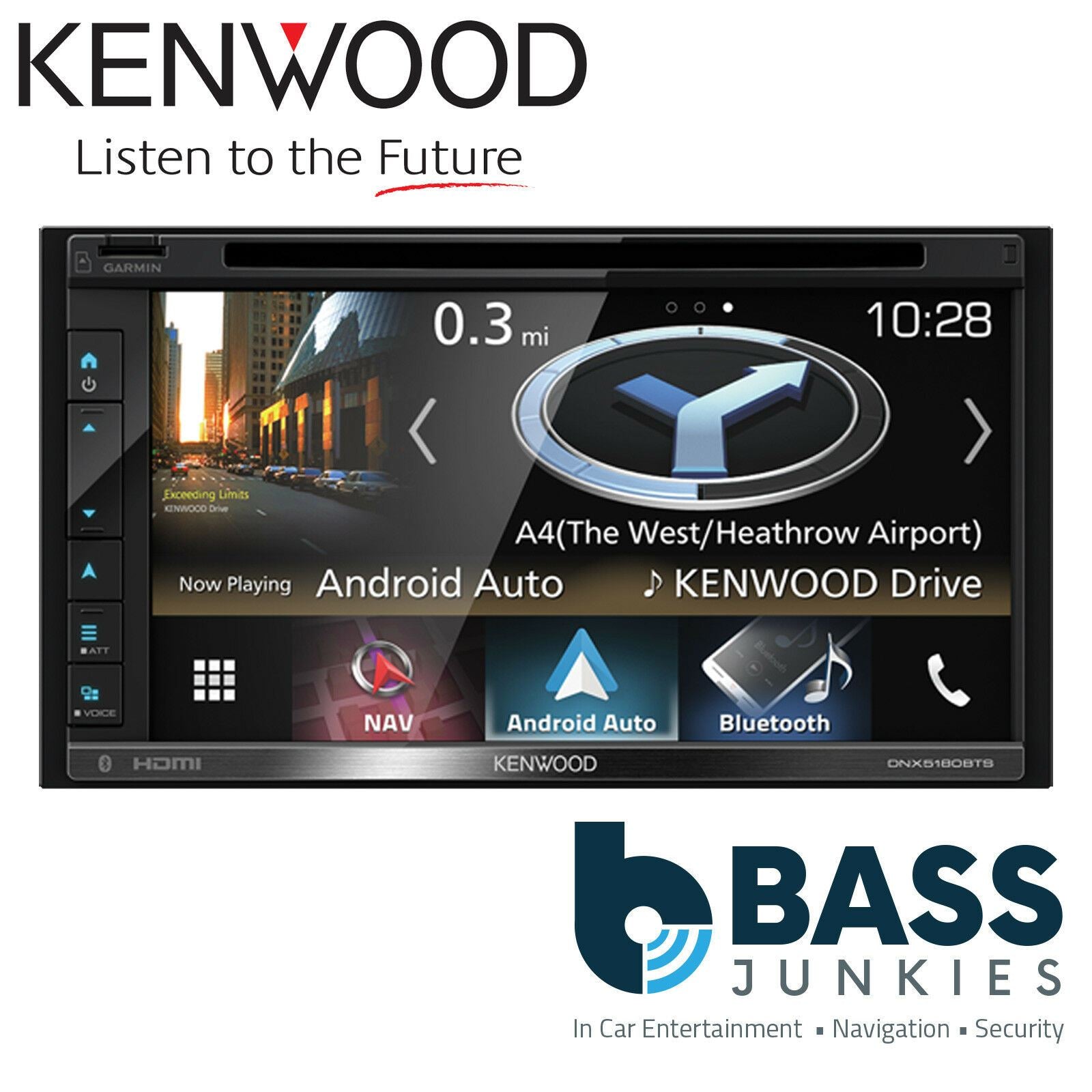 Kenwood DNX-5180BTS - 6.8” DVD CD MP3 USB Navigation Bluetooth Car AV Stereo Radio Tuner Player & Dash Camera