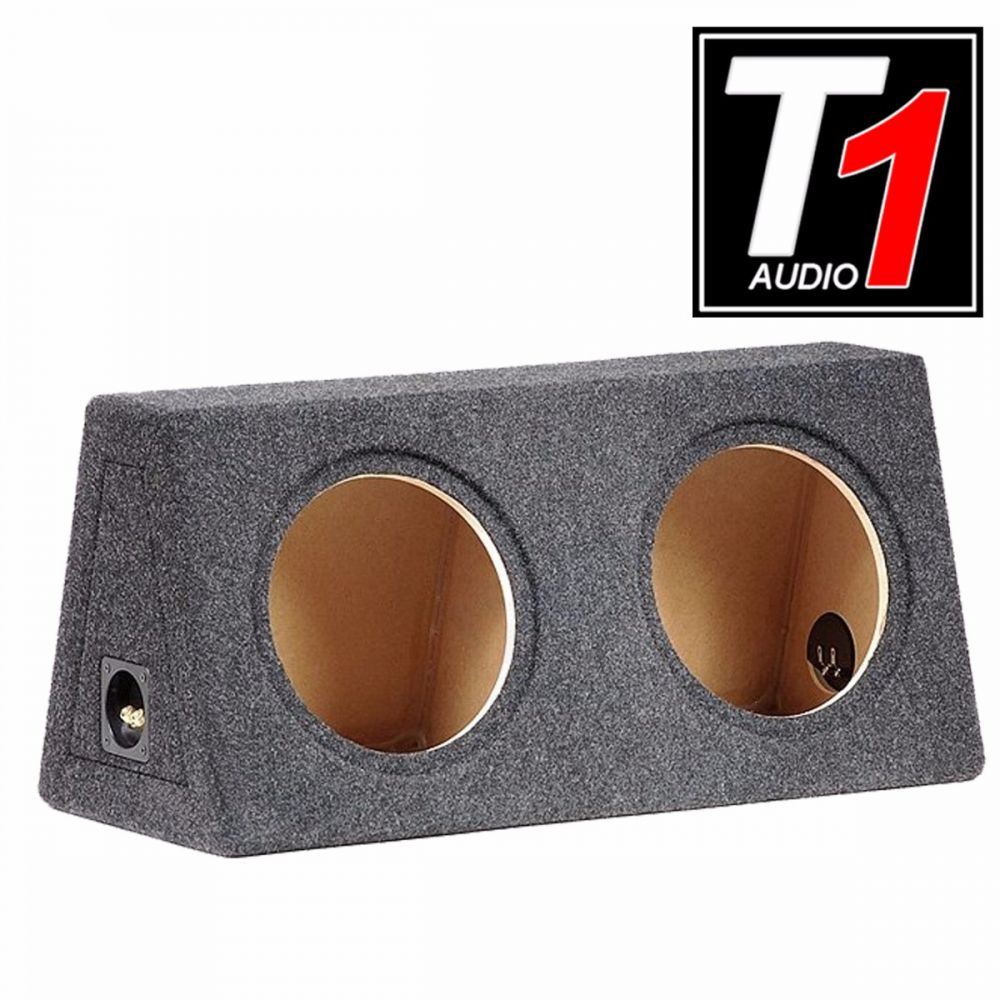 T1 Audio - 10" Sealed Double Enclosure Fully Carpeted MDF Car Sub Subwoofer Bass Box