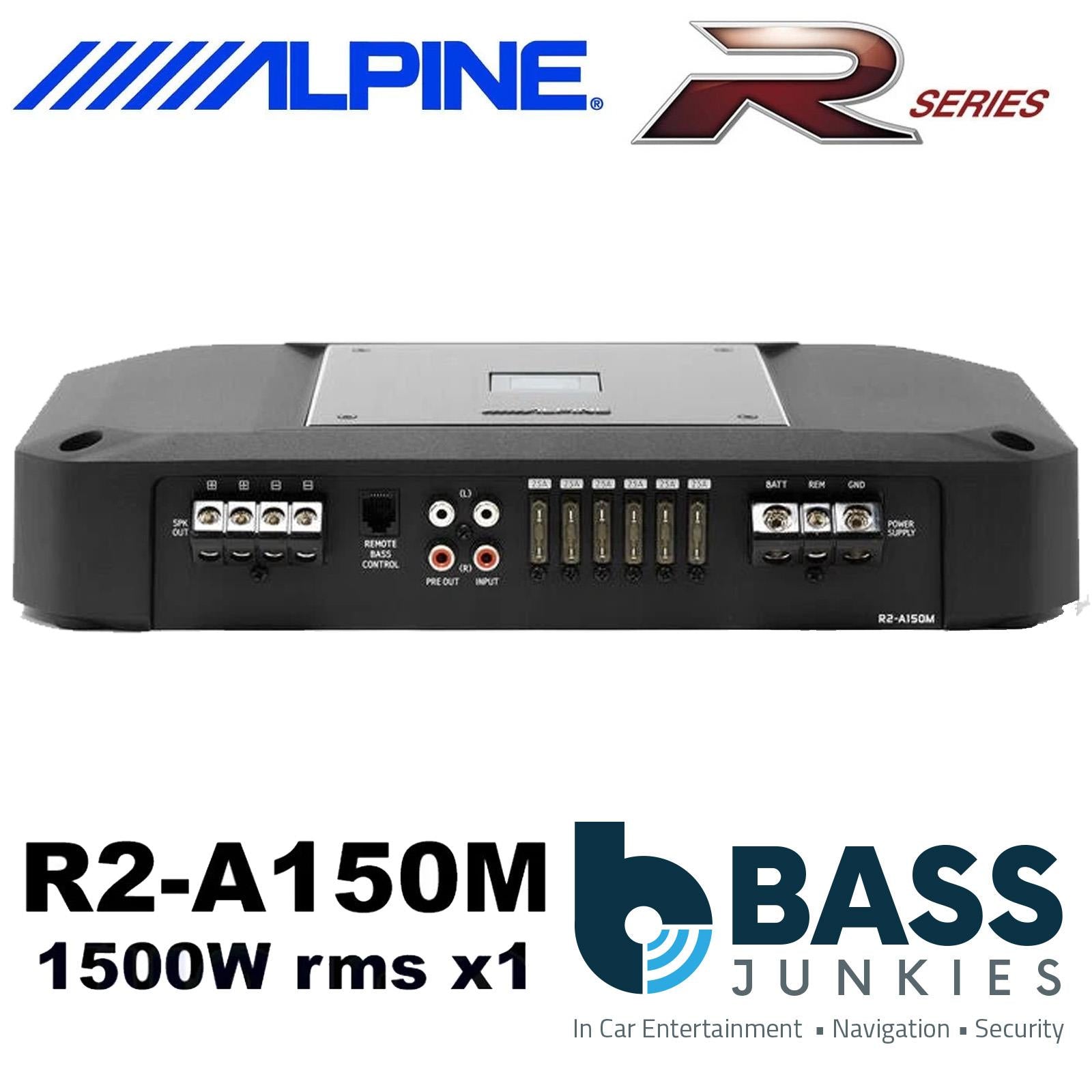Alpine R2-A150M - R-Series 1500 Watts Hi-Res Mono Car Subwoofer Amp Amplifier