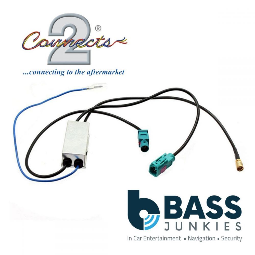 Connects 2 CT27AA134 Car Stereo Radio DAB + Fakra to SMB Aerial Antenna Splitter