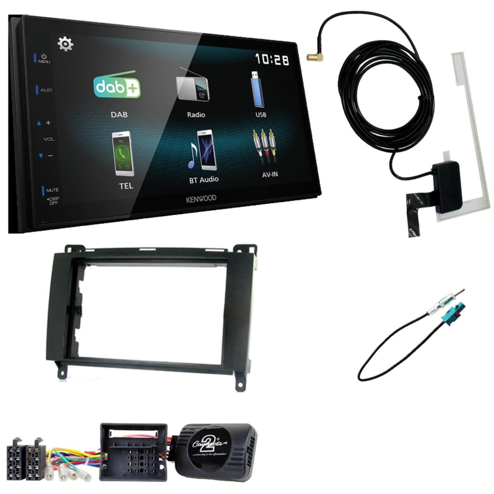 Kenwood DMX-125DAB + CTK Fitting Kit fits Mercedes B-Class 2005-11