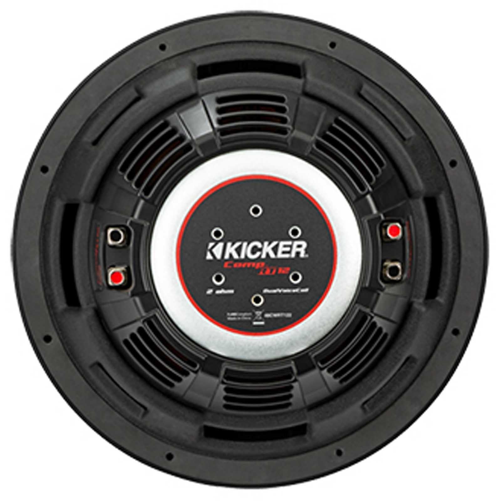 Kicker 48CWRT124 - CompRT 12" Slim Shallow Mount Subwoofer DVC 4 Ohm