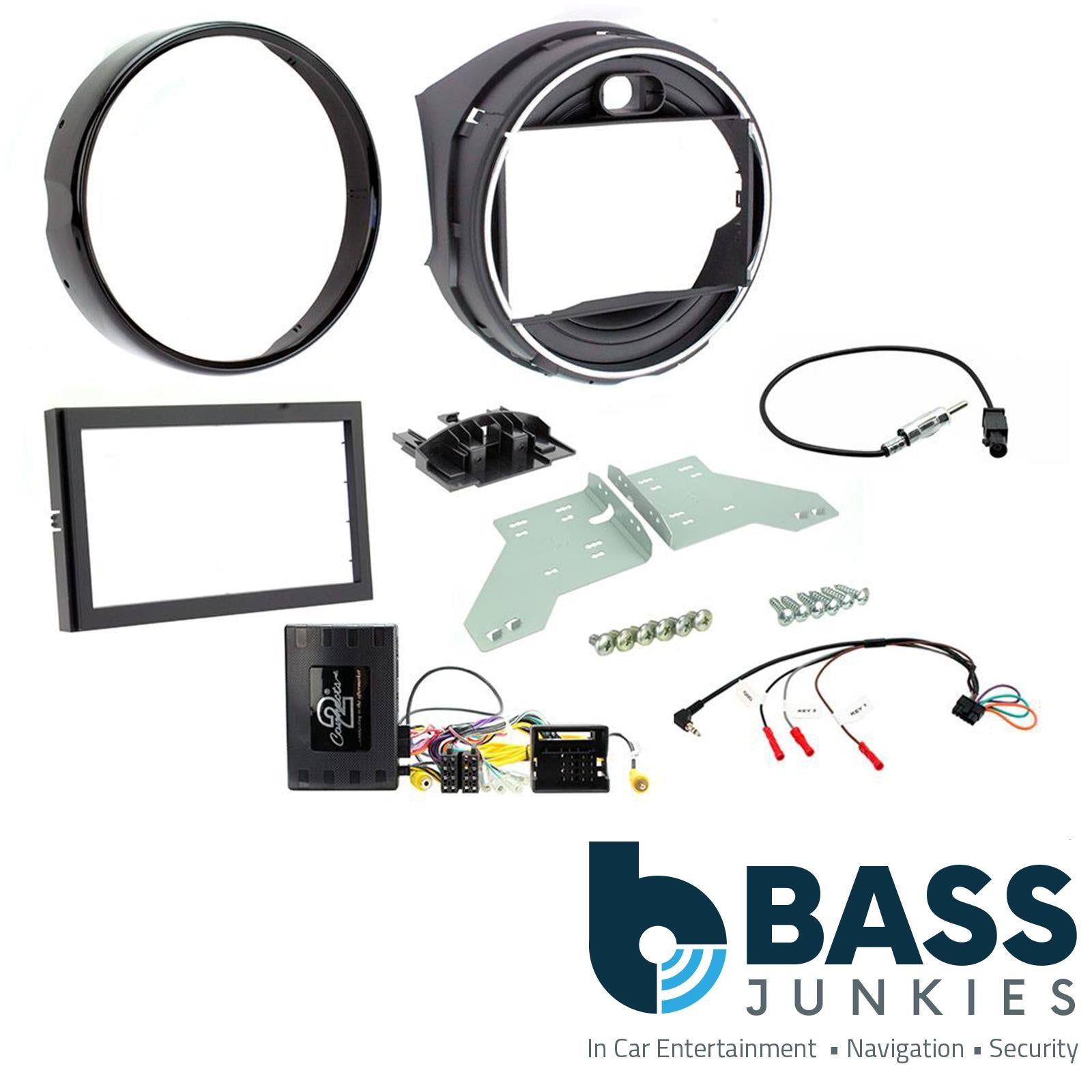 Connects 2 CTKBM28 - BMW Mini F55/556 Models 2014 Onwards Double Din Facia & Steering wheel Interface Fitting Installation Kit