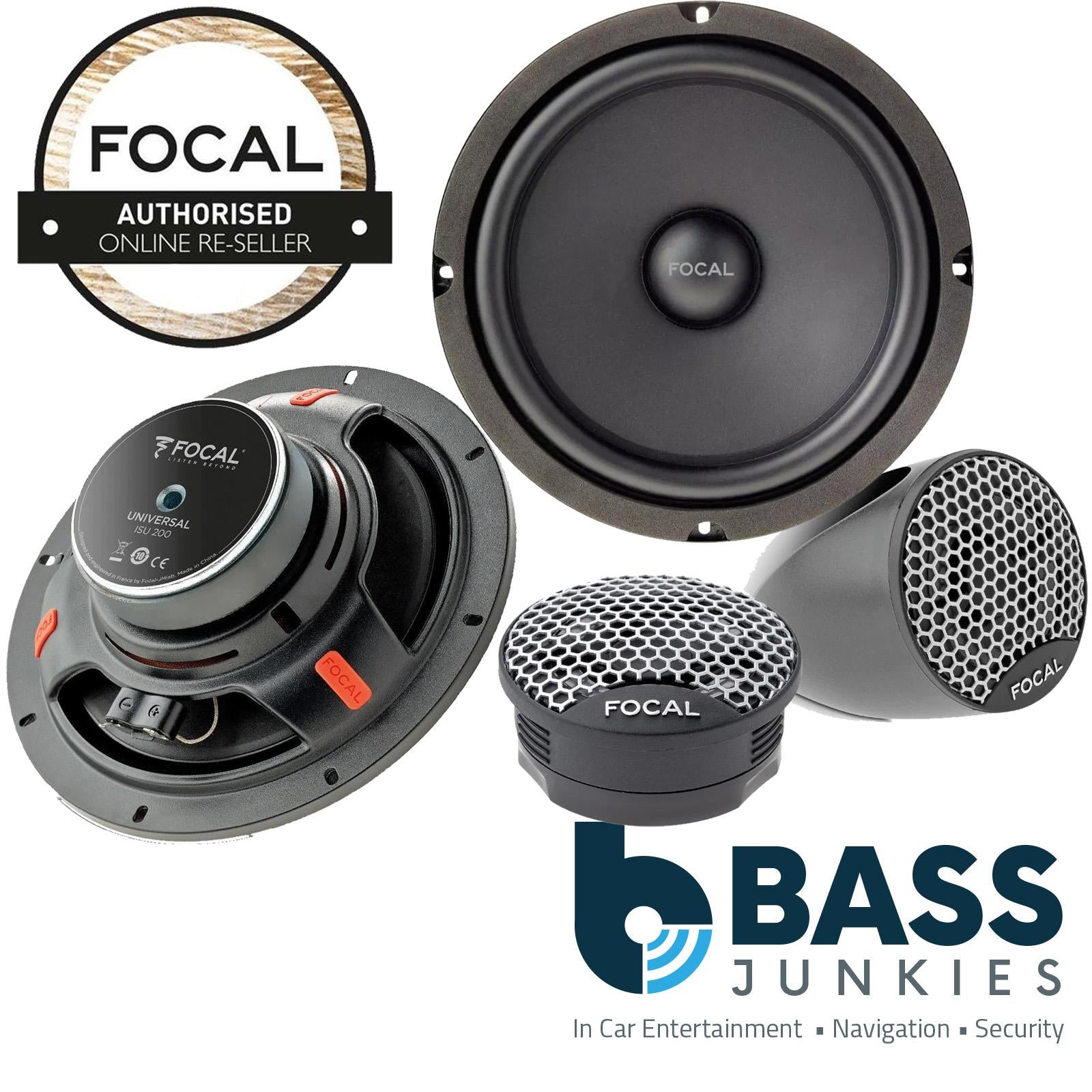 Focal 8" 320 Watts 2-Way Front Door Speakers Upgrade Kit fit AUDI TT MK2-07-14
