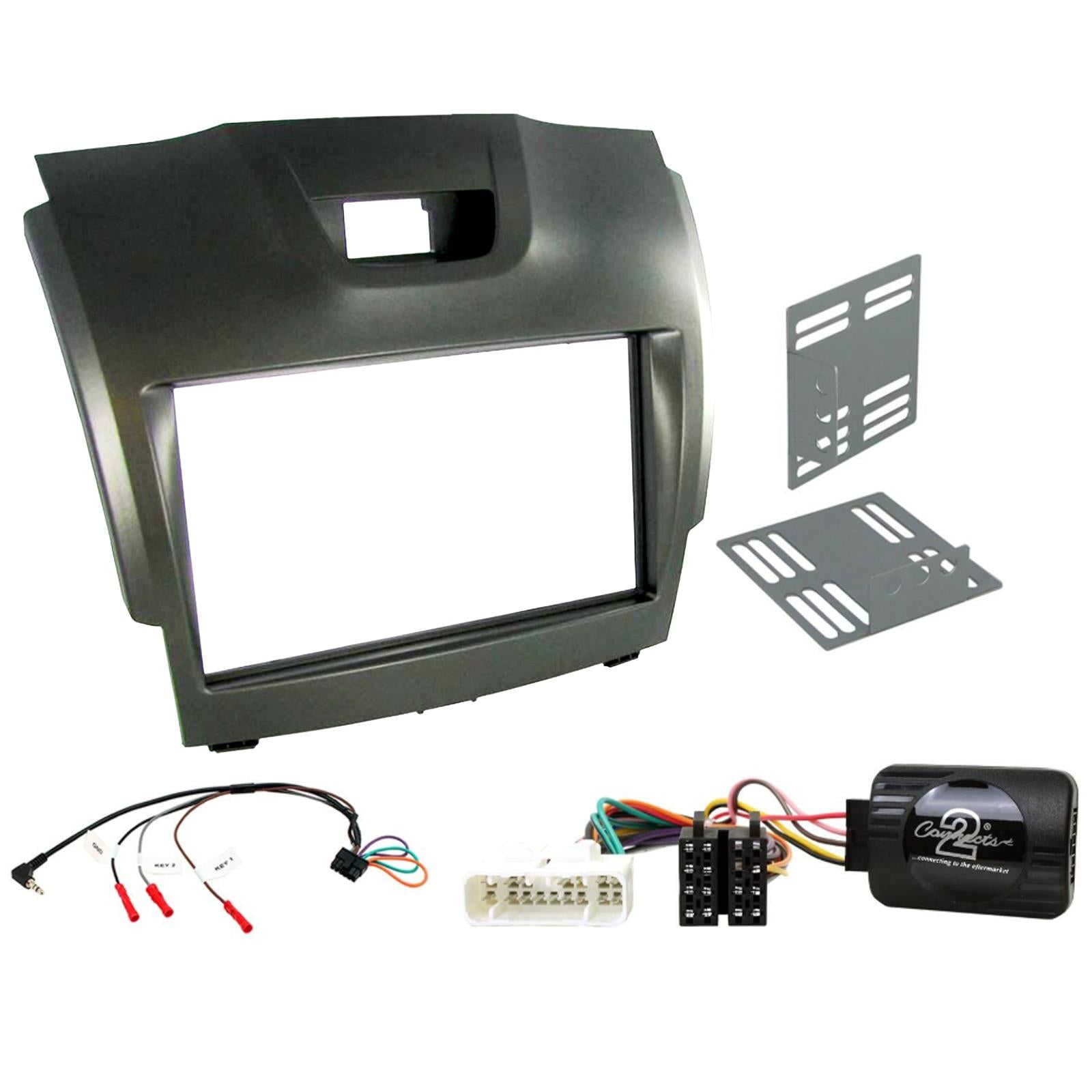 SONY DAB+ Apple | Android Double Din Stereo Fitting Kit + Steering Wheel Stalk Controls to fit Chevrolet Colorado 12-14 | Isuzu D-Max 12-15 | Isuzu MU-X 14-21