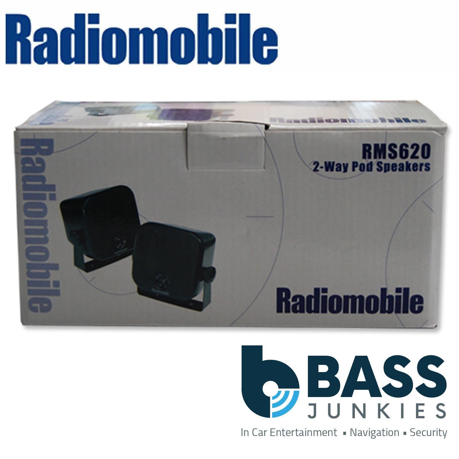 Radiomobile RMS620 - 2-Way 120 Watt Car Motorhome Boat Truck HGV JCB & Van Pod Shelf Speakers
