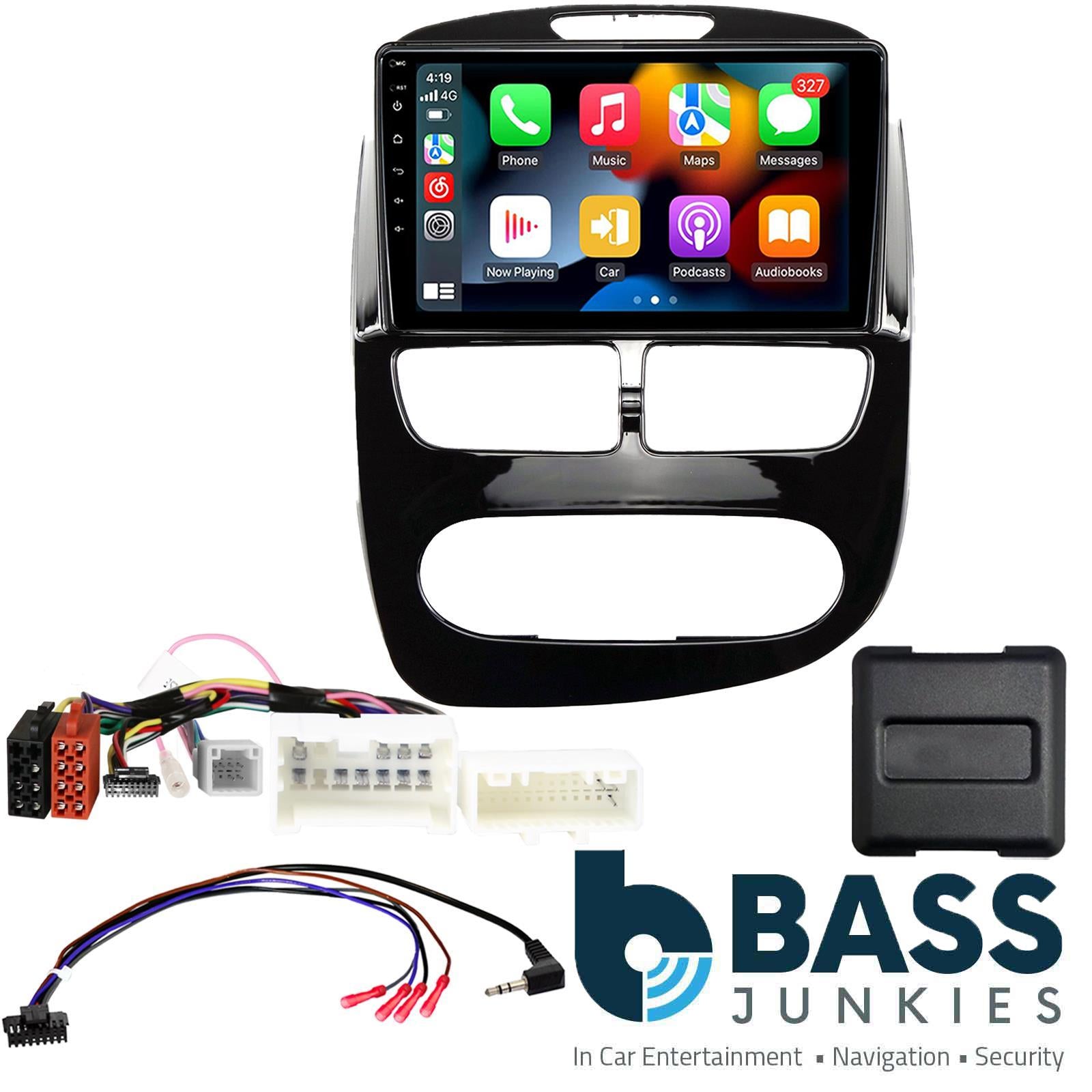 UPGRADED 9" CarPlay Android Car Stereo Black Fascia Kit For Renault Clio 2012-2016