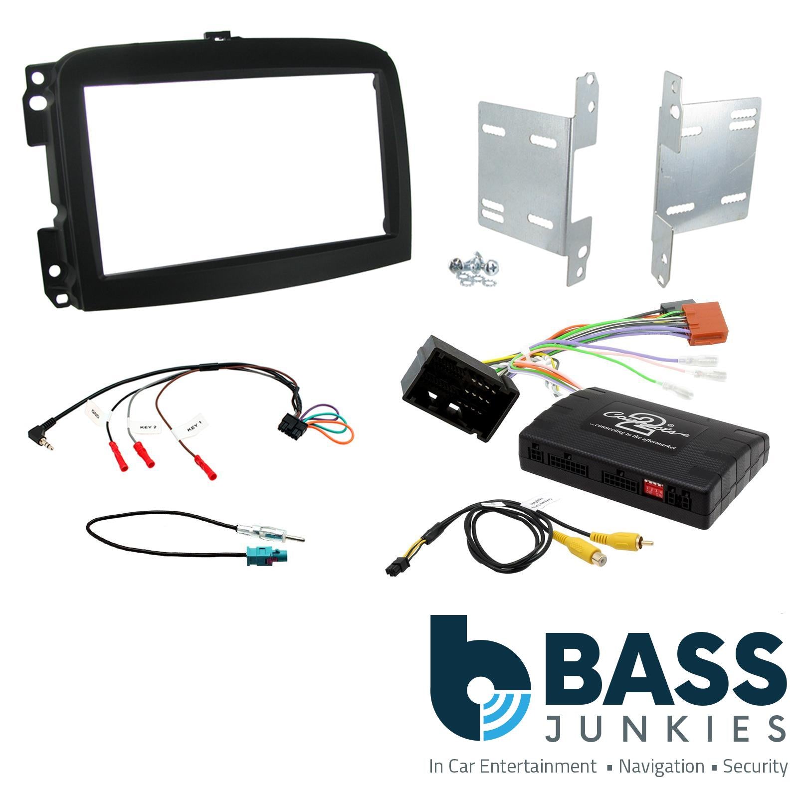 Connects2 CTKFT12 Fiat 500L 2012 On Car Stereo D/Din Fascia Steering Wheel Interface Kit