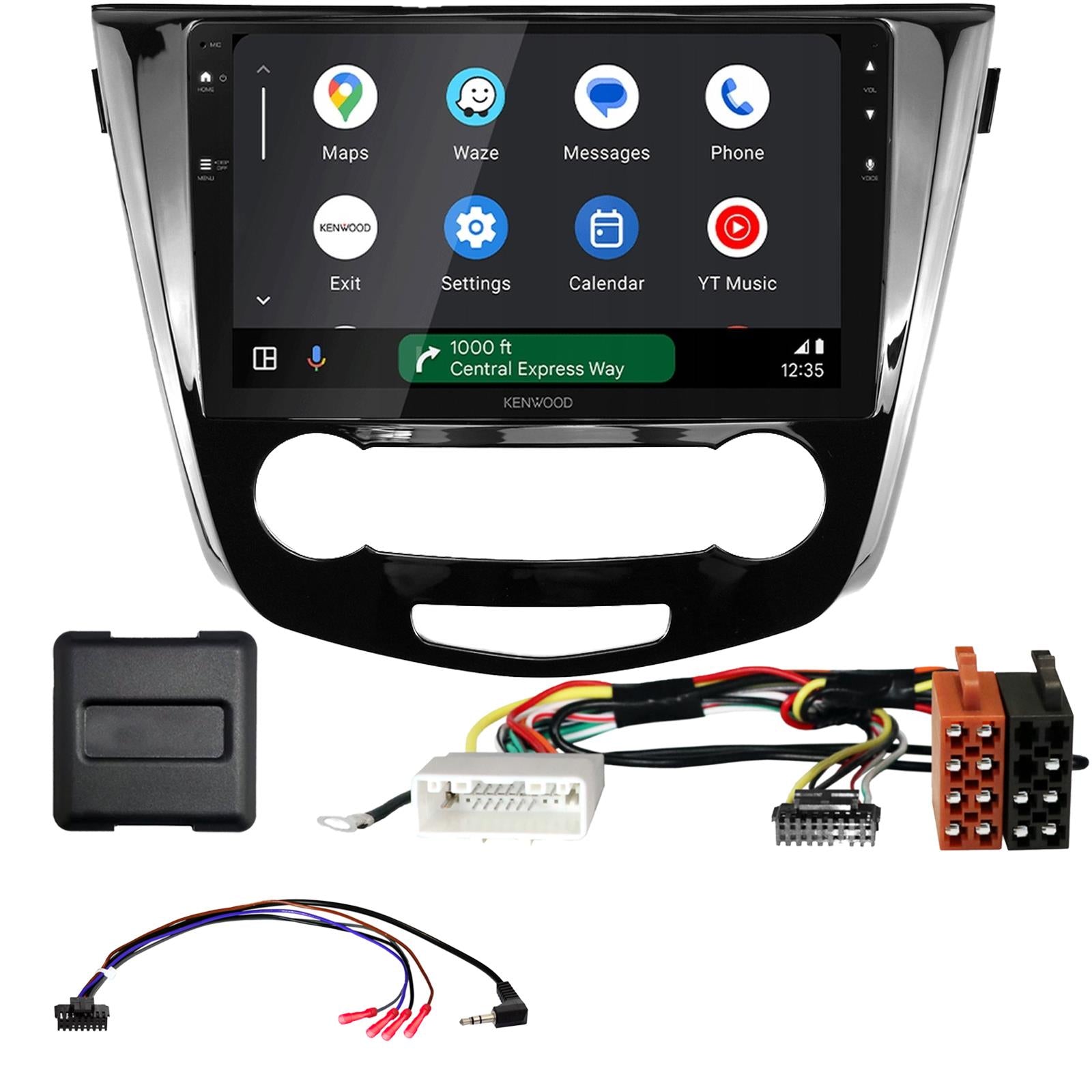 Kenwood 9" CarPlay Android Car Stereo Kit For Nissan Qashqai X-Trail Black 14 On