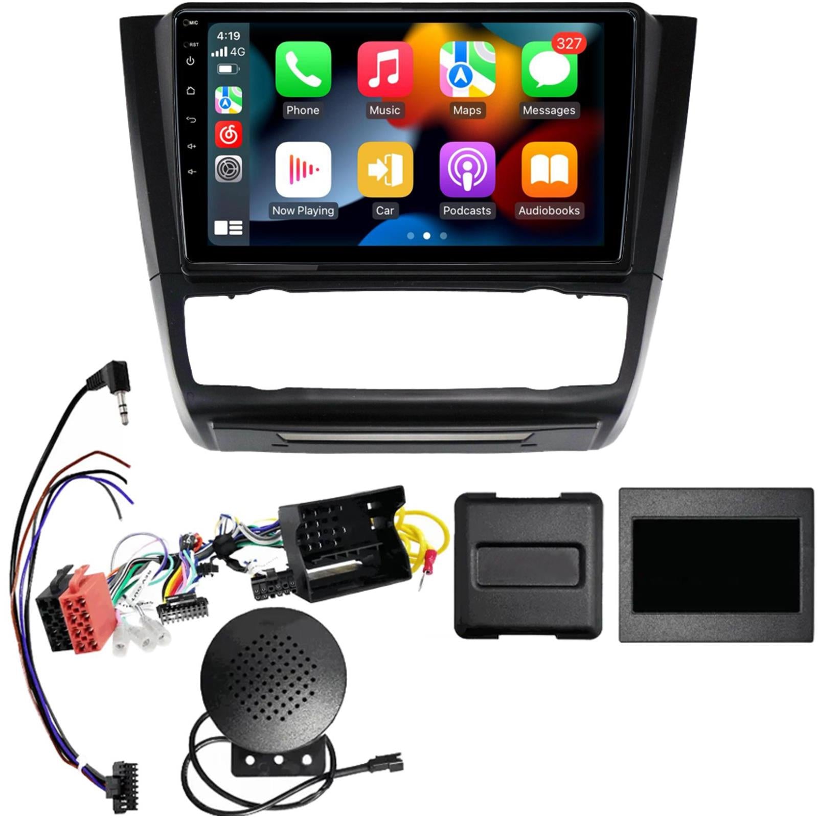 UPGRADED 9" CarPlay Android Car Radio Kit For BMW 1 Series 2008-2012 with Auto AC