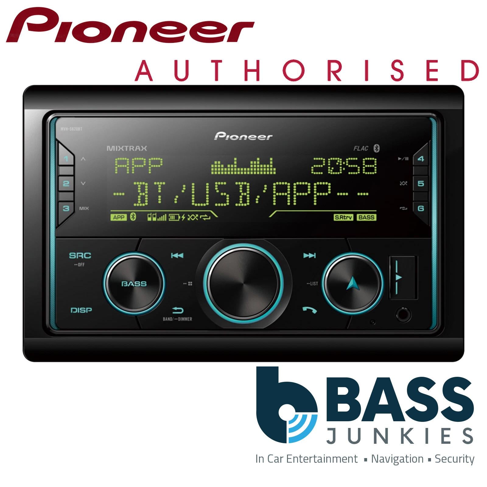 Pioneer MVH-S620BT - Mechless USB AUX iPhone Spotify Bluetooth Double Din Car Stereo