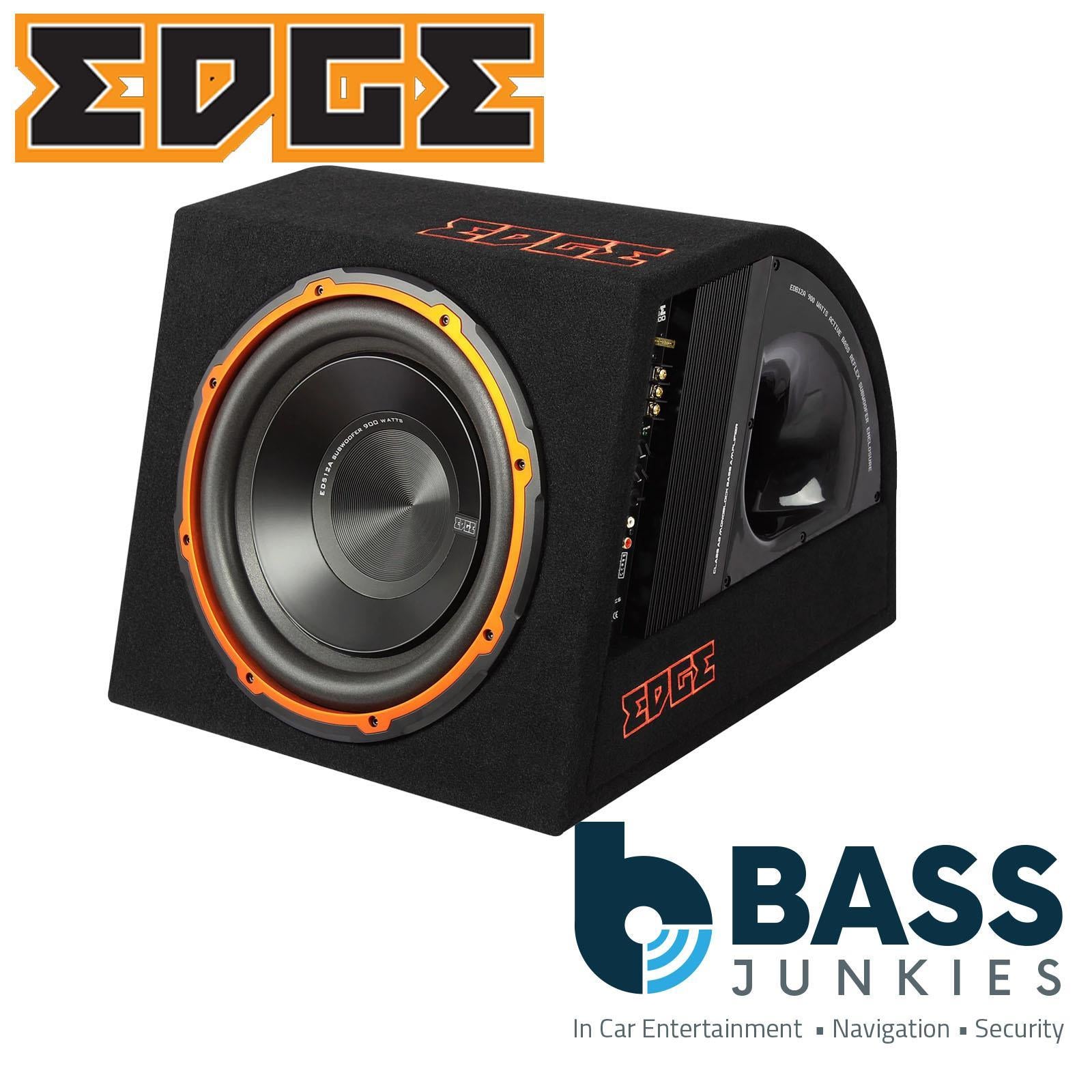 EDGE EDB12A-E0 - DB Series Single 12" inch 900 Watts Active Car Subwoofer Bass Enclosure