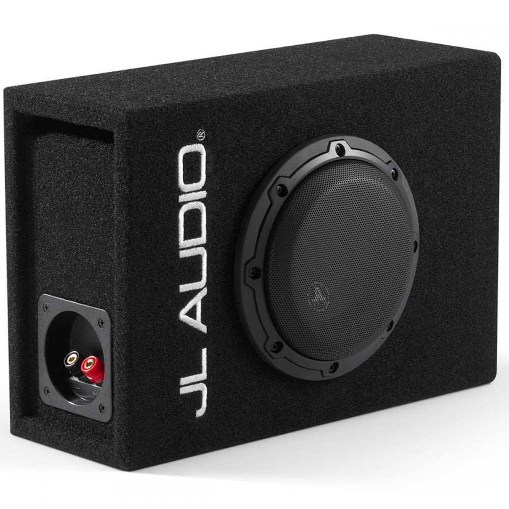 JL Audio CP106LG-W3v3 – Single 6.5″ W3v3 Subwoofer (150W, 4Ω) in Ported Enclosure, Black Carpet