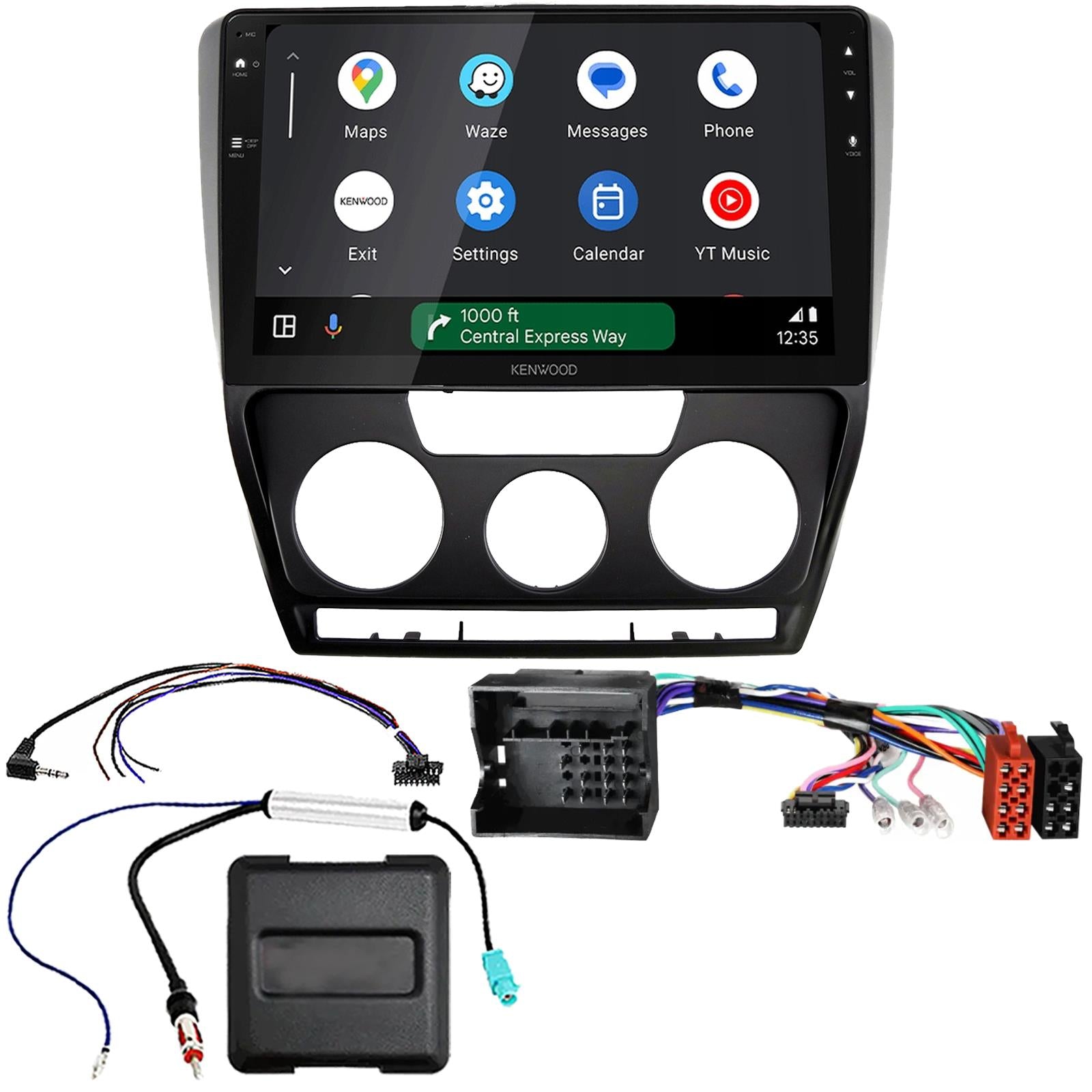 For Skoda Octavia Black 2004 -14 Fascia Panel Interface for 9" Android Car Radio