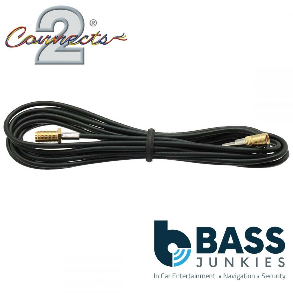 Connects2 CT27AA125 - DAB 3 Meter Extension SMA Female-SMB Female Car Stereo Aerial Adaptor