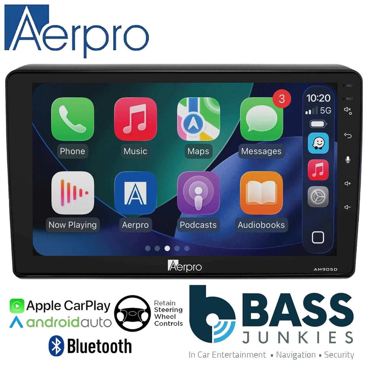 Aerpro 9" DAB CarPlay Android Car Stereo Kit For Suzuki Swift 2018 On Black