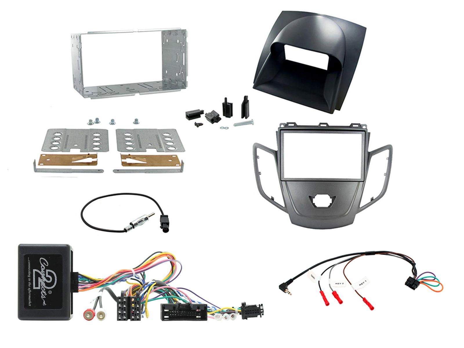 Connects2 CTKFD13 Ford Fiesta MK7 10-12 Graphite/Grey Facia Panel Steering Wheel Interface