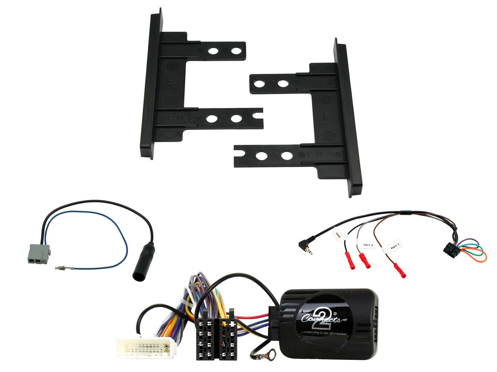 SONY DAB+ Apple | Android Double Din Stereo Fitting Kit + Steering Wheel Stalk Controls to fit Nissan Note 2008-12