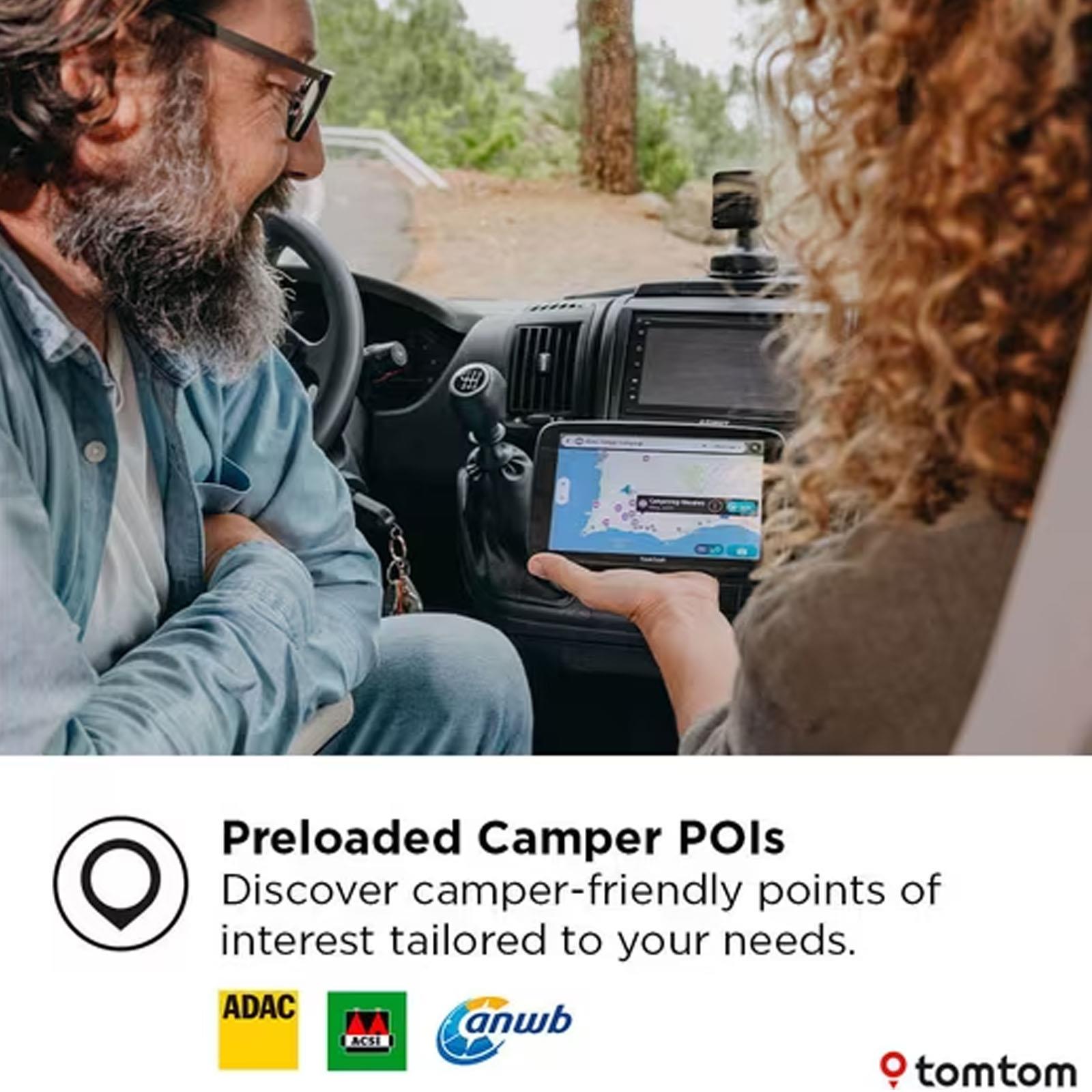 TomTom GO Camper Max 2nd Gen Premium 7" Portable Sat Nav Caravan Motorhome