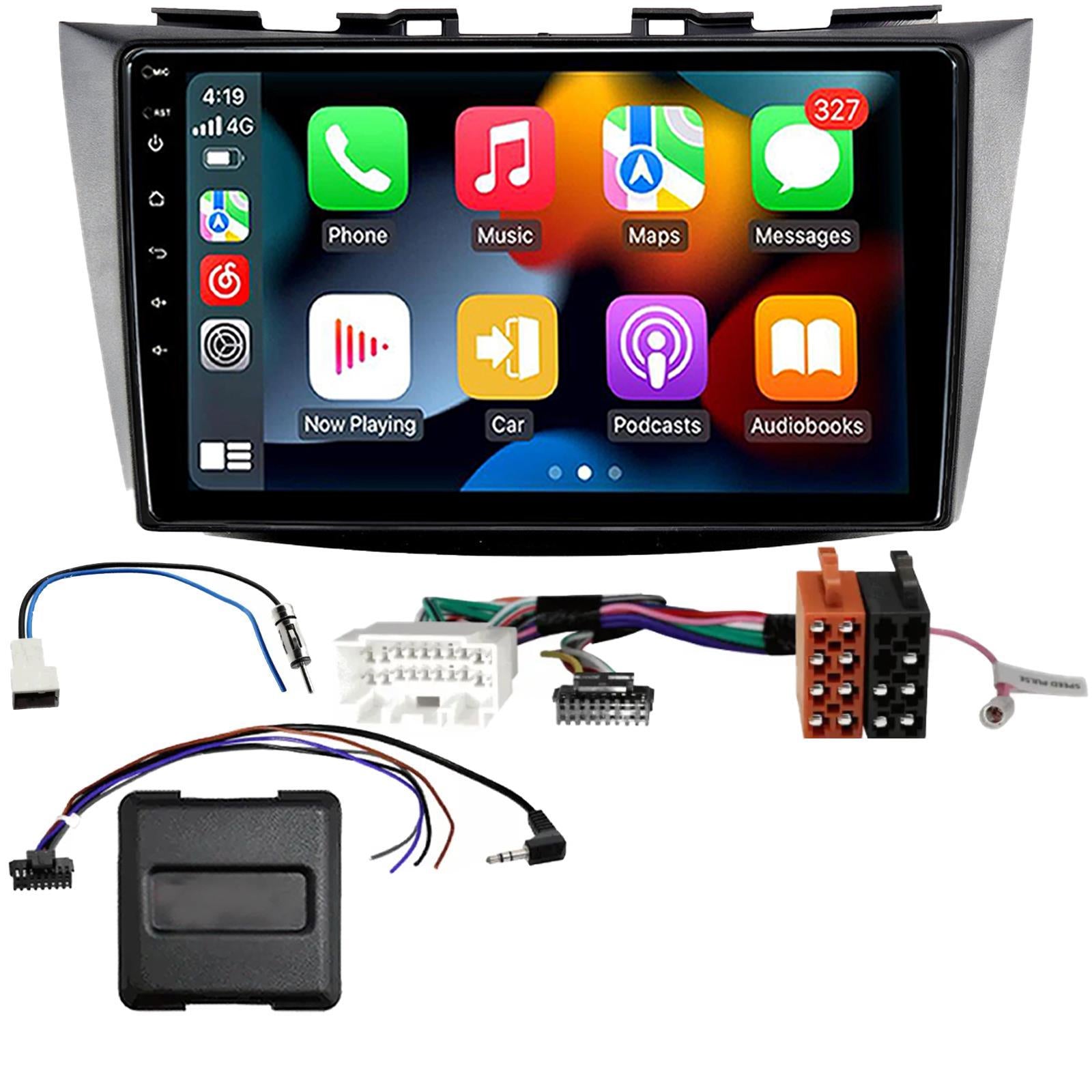 UPGRADED 9" CarPlay Android Car Stereo Fitting Kit For Suzuki Swift 2012 Onwards