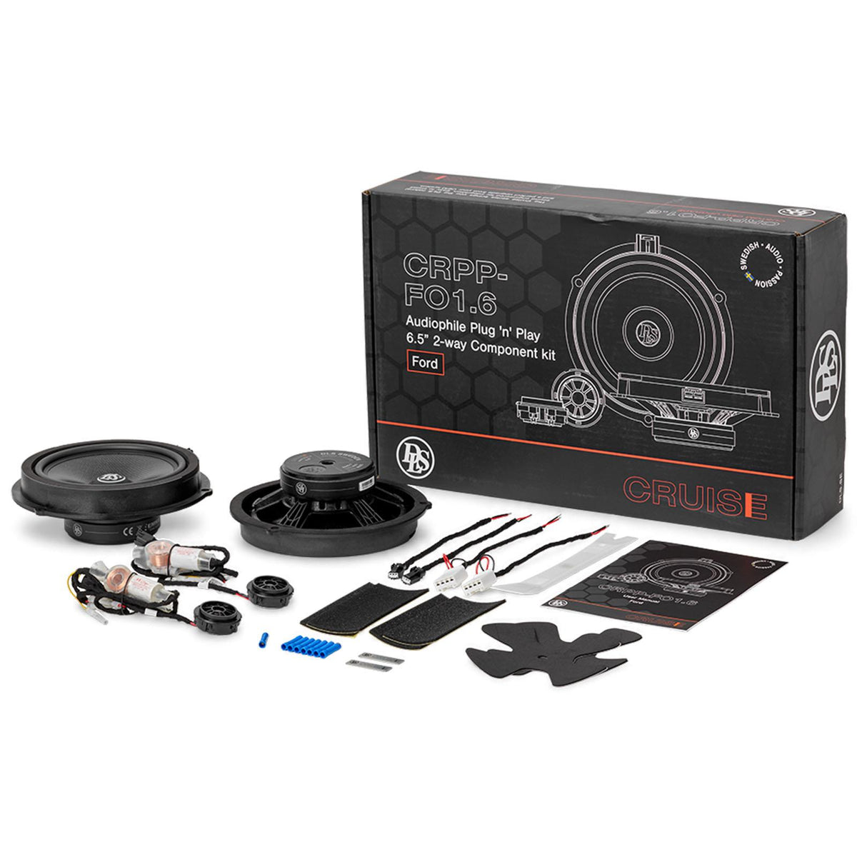 DLS CRPP-FO1.6 6.5" 200 Watts Component Front Door Car Speakers For Ford Cars