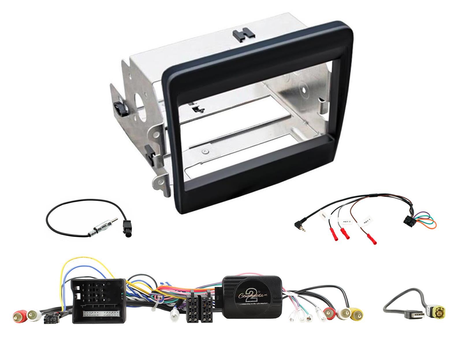 SONY DAB+ Apple | Android Double Din Stereo Fitting Kit + Steering Wheel Stalk Controls to fit Porsche 911 2011-16