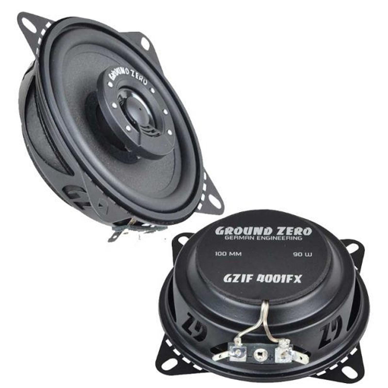 Ground Zero GZIF 4001FX - 4" Inch 10cm 90 Watts 2-Way Coaxial Car Speakers